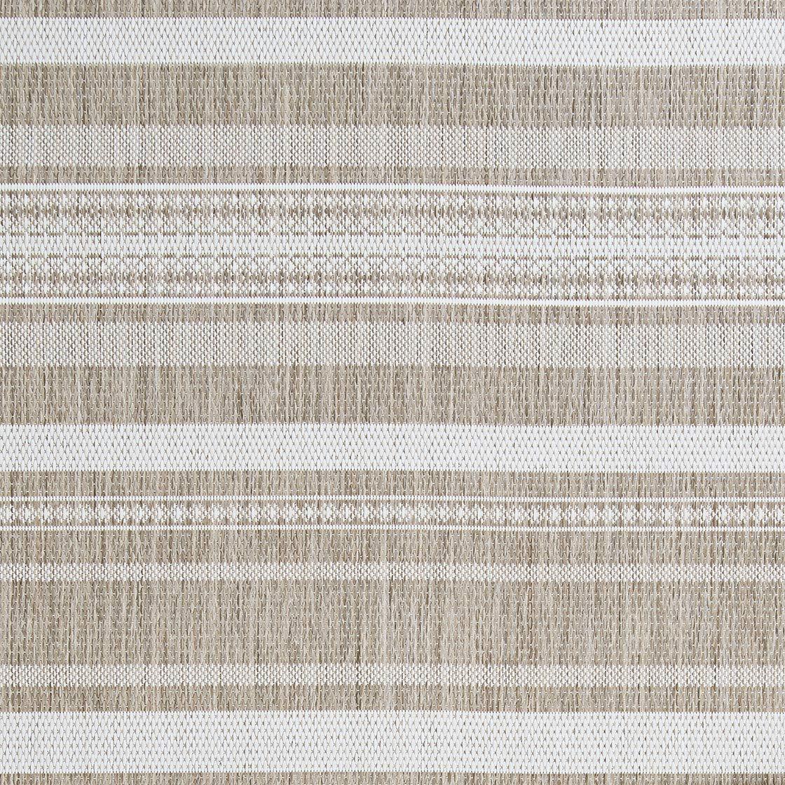 Couristan Recife Gazebo Stripe Indoor / Outdoor Area Rug, Champagne- Taupe, 7'6" Square