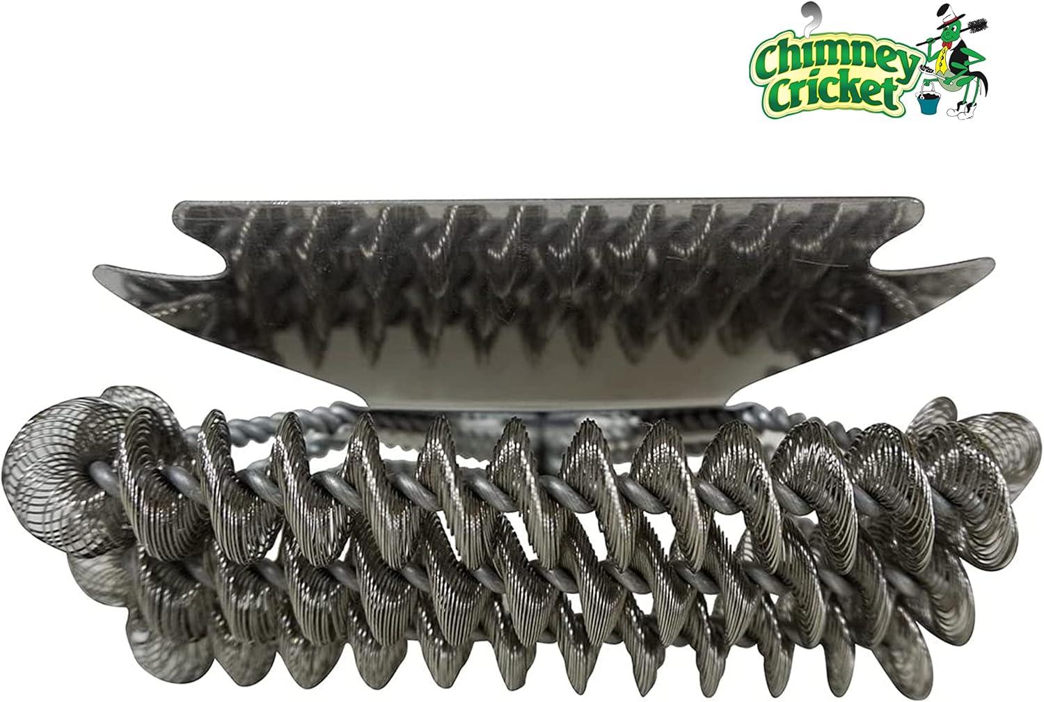 Chimney Cricket BBQ Grill Brush & Scraper-Bristle Free for Safety & Deep Cleaning Barbecue Grill Cleaning Scrubber - 18"