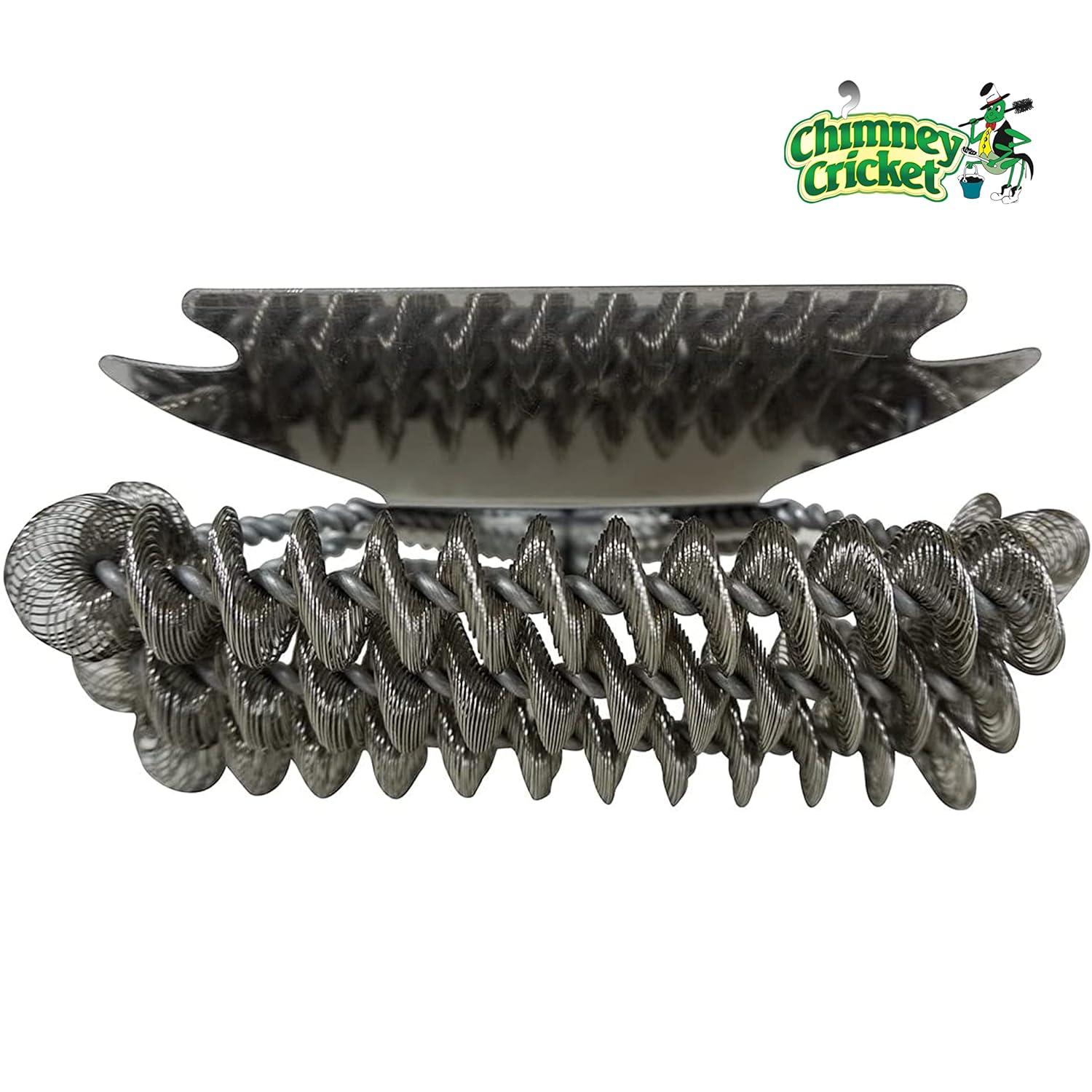 Chimney Cricket BBQ Grill Brush & Scraper-Bristle Free for Safety & Deep Cleaning Barbecue Grill Cleaning Scrubber - 18"