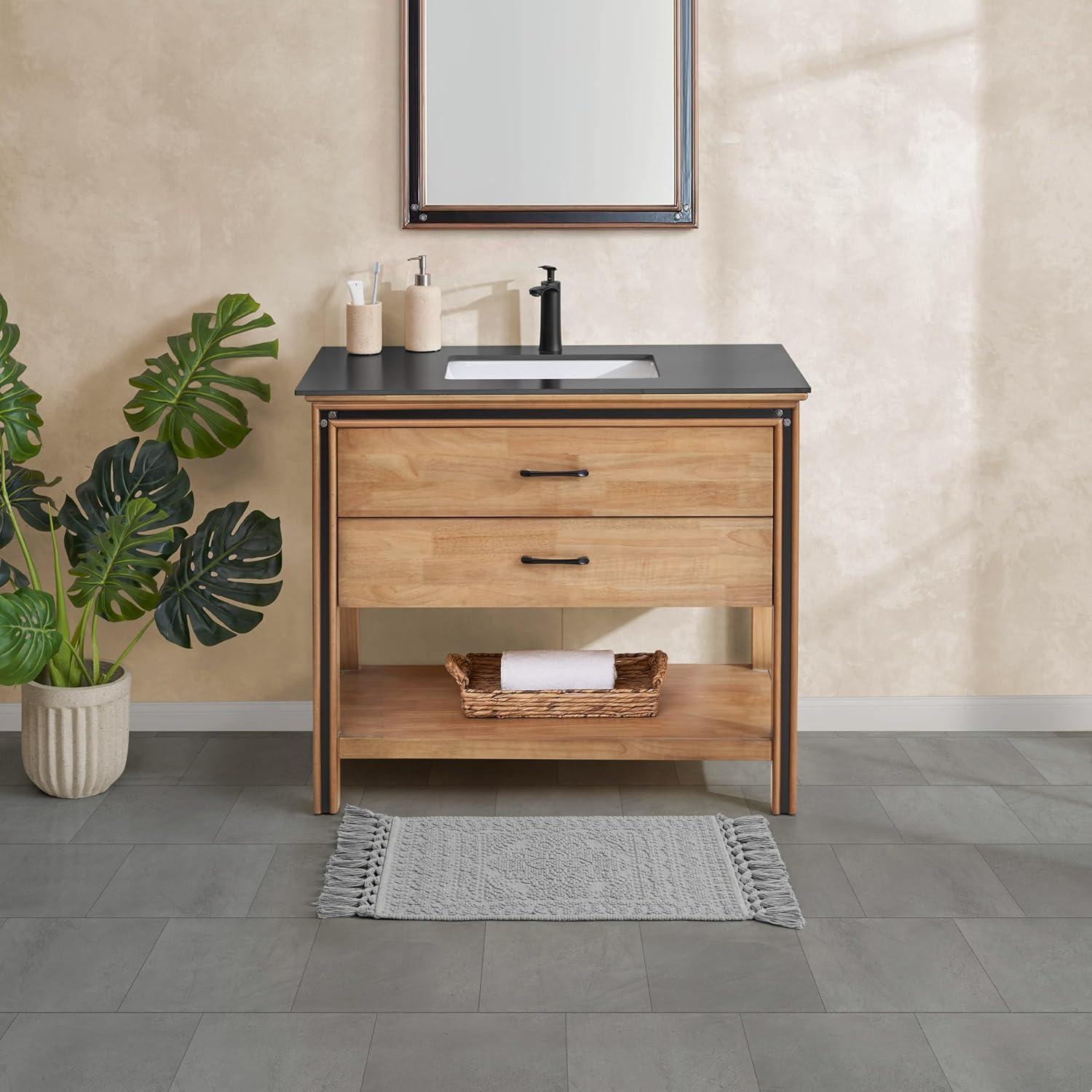 French Connection Nellore Bathroom Rugs, Woven and Beaded Bathroom Mats, Durable Bath Rugs, Thick Bath Mats for Bathroom and Shower Rugs, 17" x 28", Light Grey