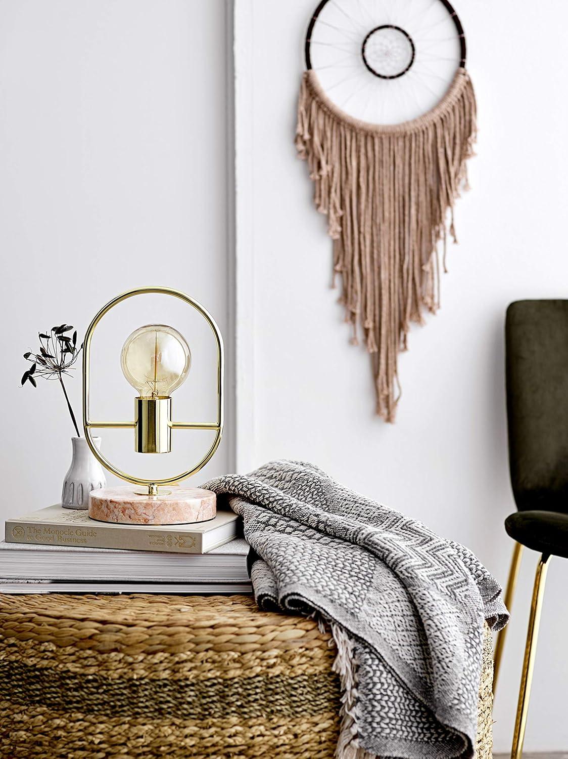 Grey Cotton Blend Knit Throw with Fringe