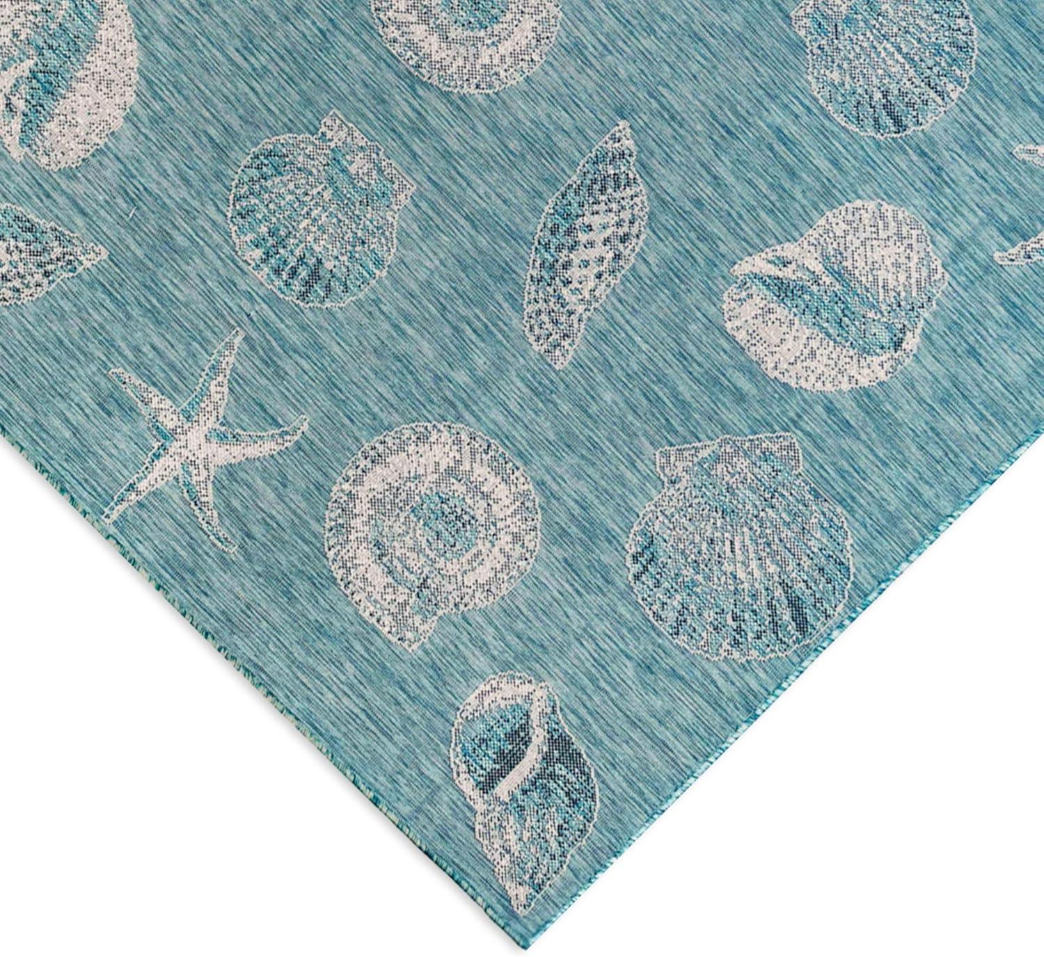 Liora Manne Carmel  Indoor/Outdoor Rug  Aqua..