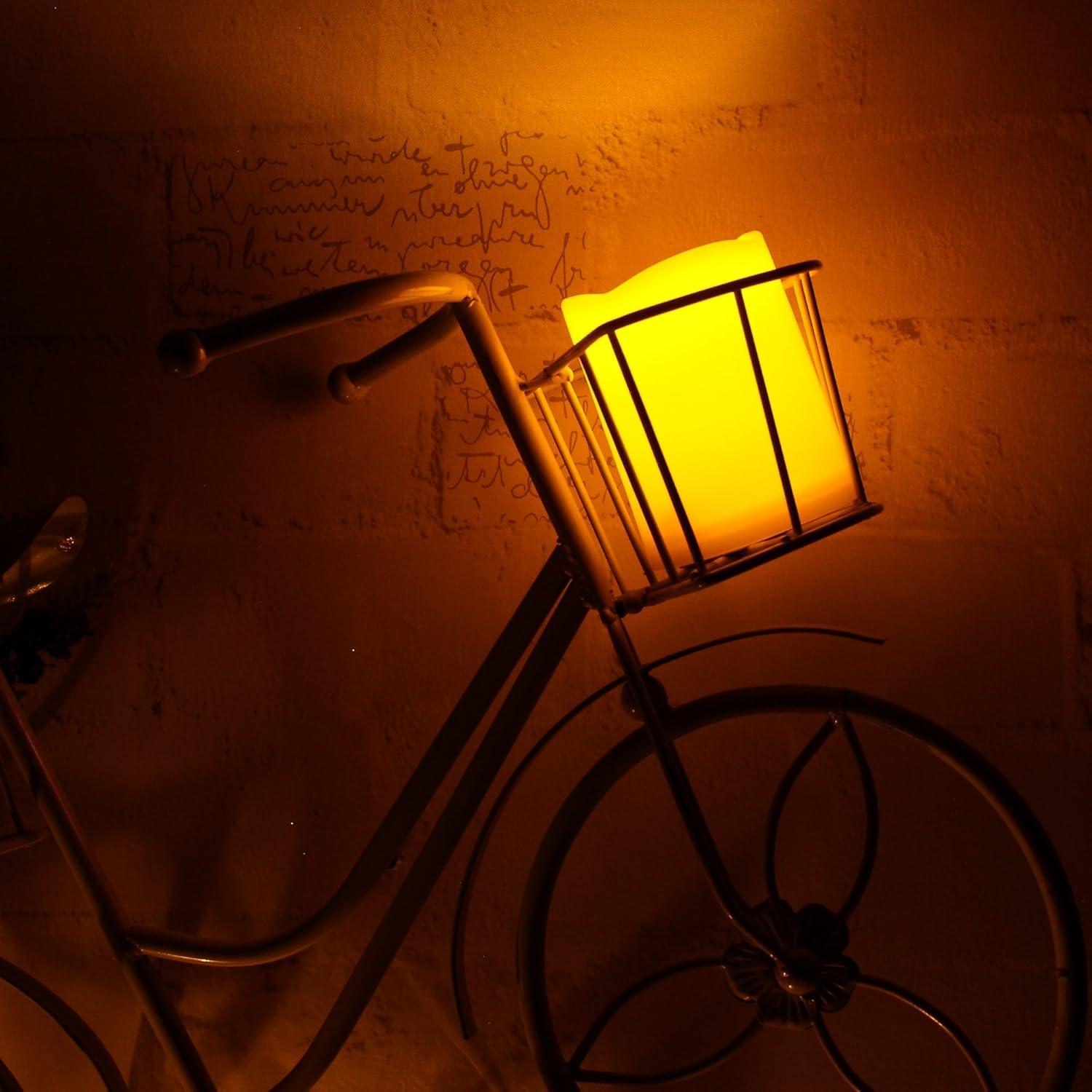 Outdoor Waterproof Flameless LED Pillar Candle with Remote and Timer Battery Operated Plastic Flickering Decorative Candle Light for Halloween Christmas Wedding Party Event Dcor Supplies 3"x 4"