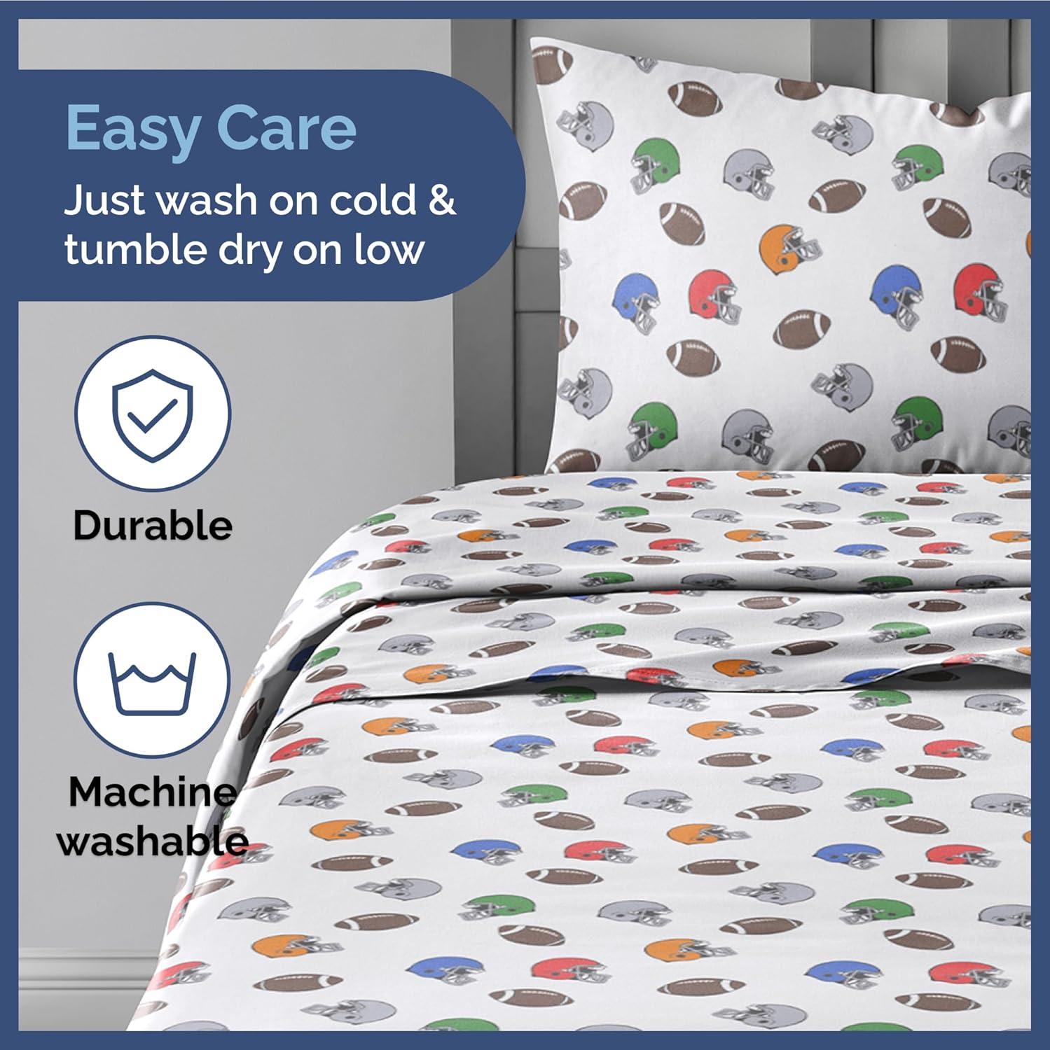 CGK Linens 4 Piece Kids Microfiber Sheet Set - Wrinkle Free - Cute, Cozy, Soft