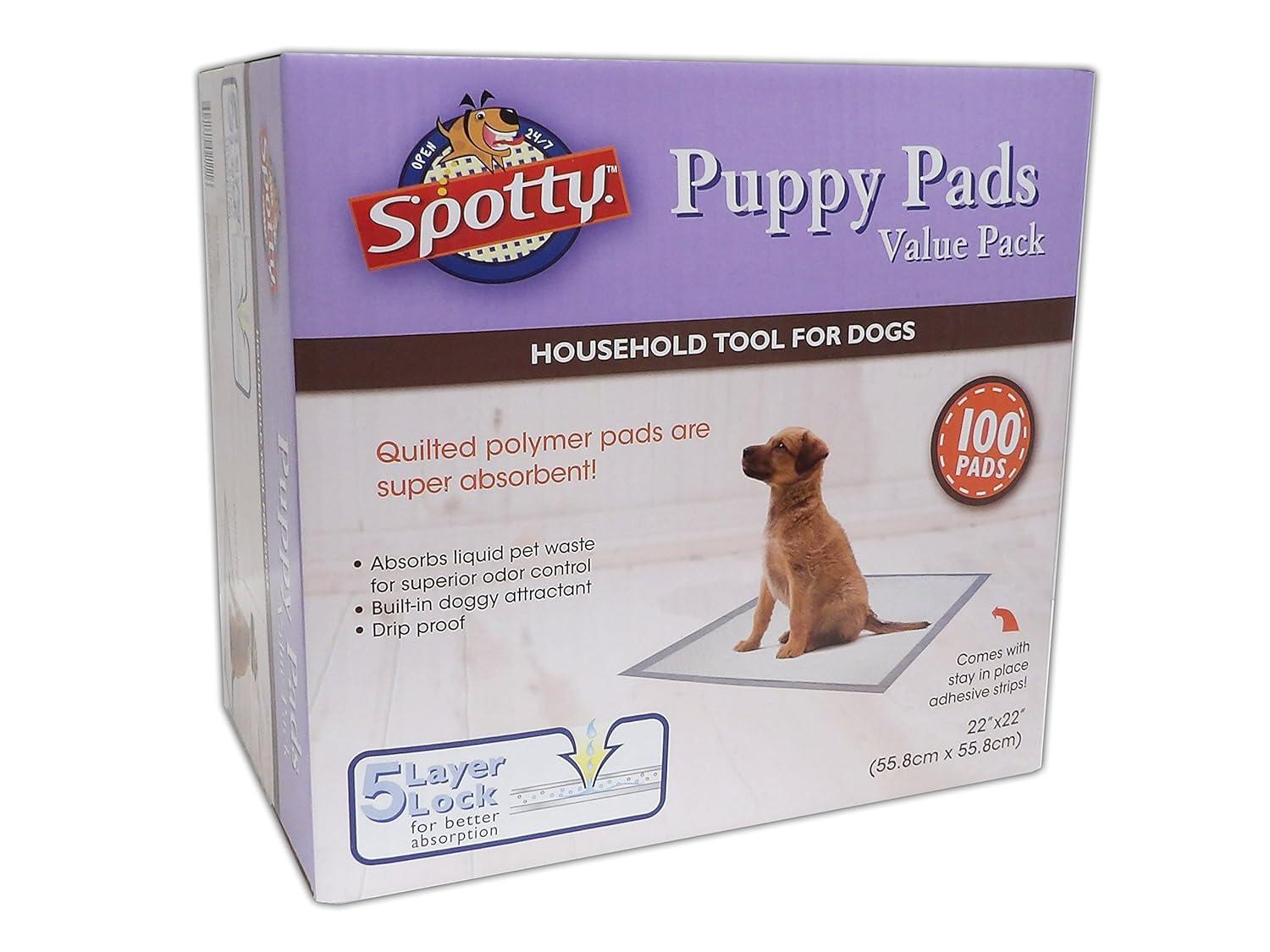 Super Absorbent Heavy Duty 5 Layer Housebreaking Training Leak Proof Pet Puppy Dog Pee Pads, 100 Count