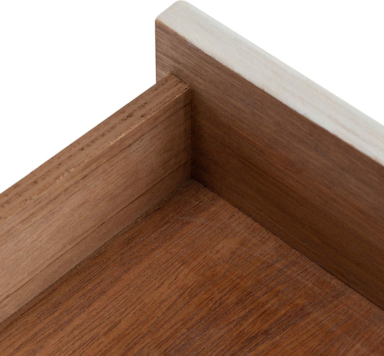 Roya 1 Drawer 1 Shelf Nightstand - NST4005 - White/Natural - Safavieh