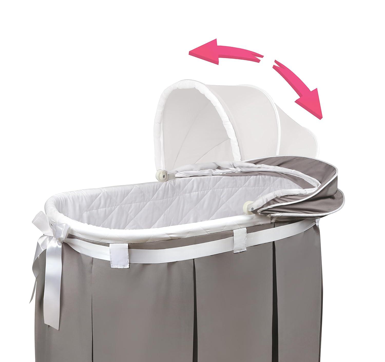 Badger Basket Wishes Oval Bassinet, Gray