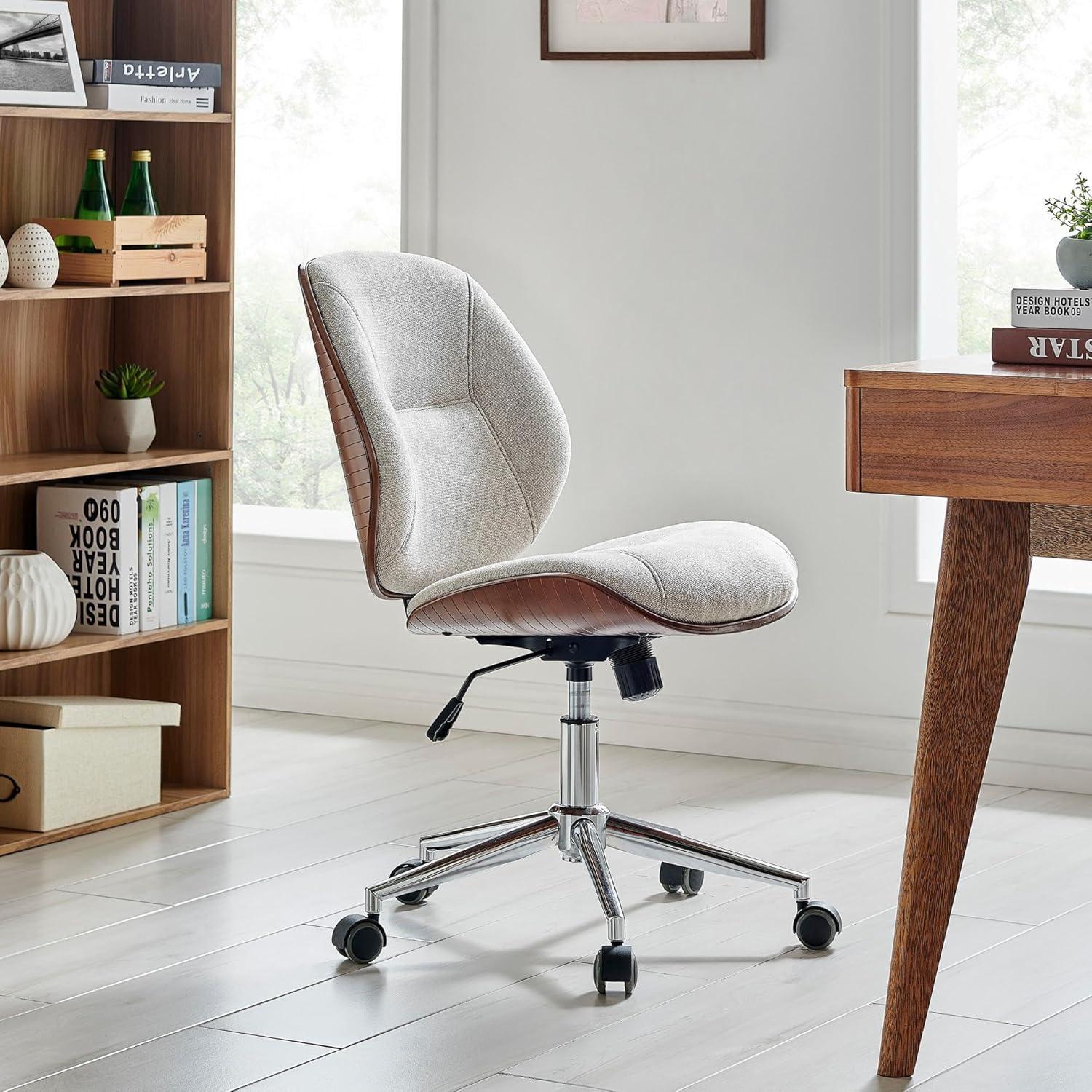 New Pacific Direct Shaun Fabric Bamboo Office Chair