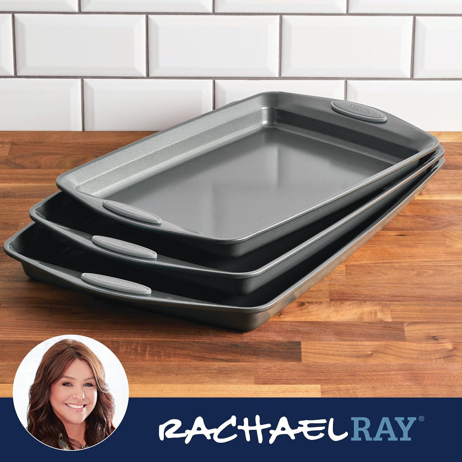 Rachael Ray Rachael Ray Nonstick Bakeware Cookie Pans / Baking Pans Set, 3 Piece