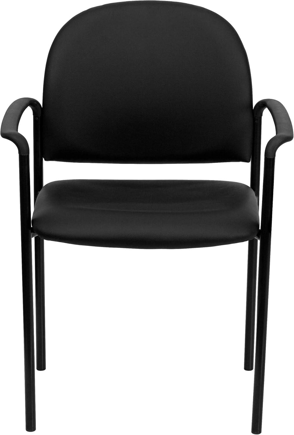 Prather Tania Comfort Vinyl Upholstered Stackable Side Reception Chair by Flash Furniture