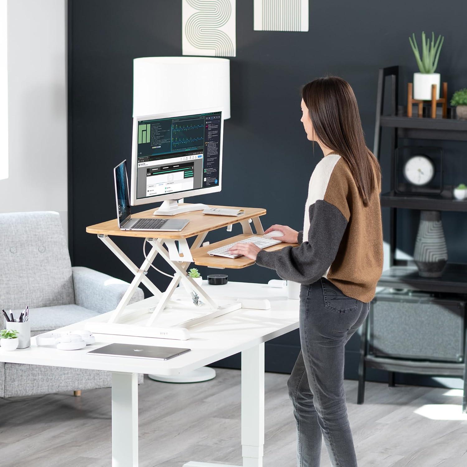 VIVO Height Adjustable Standing Desk Converter (DESK-V000K Series)