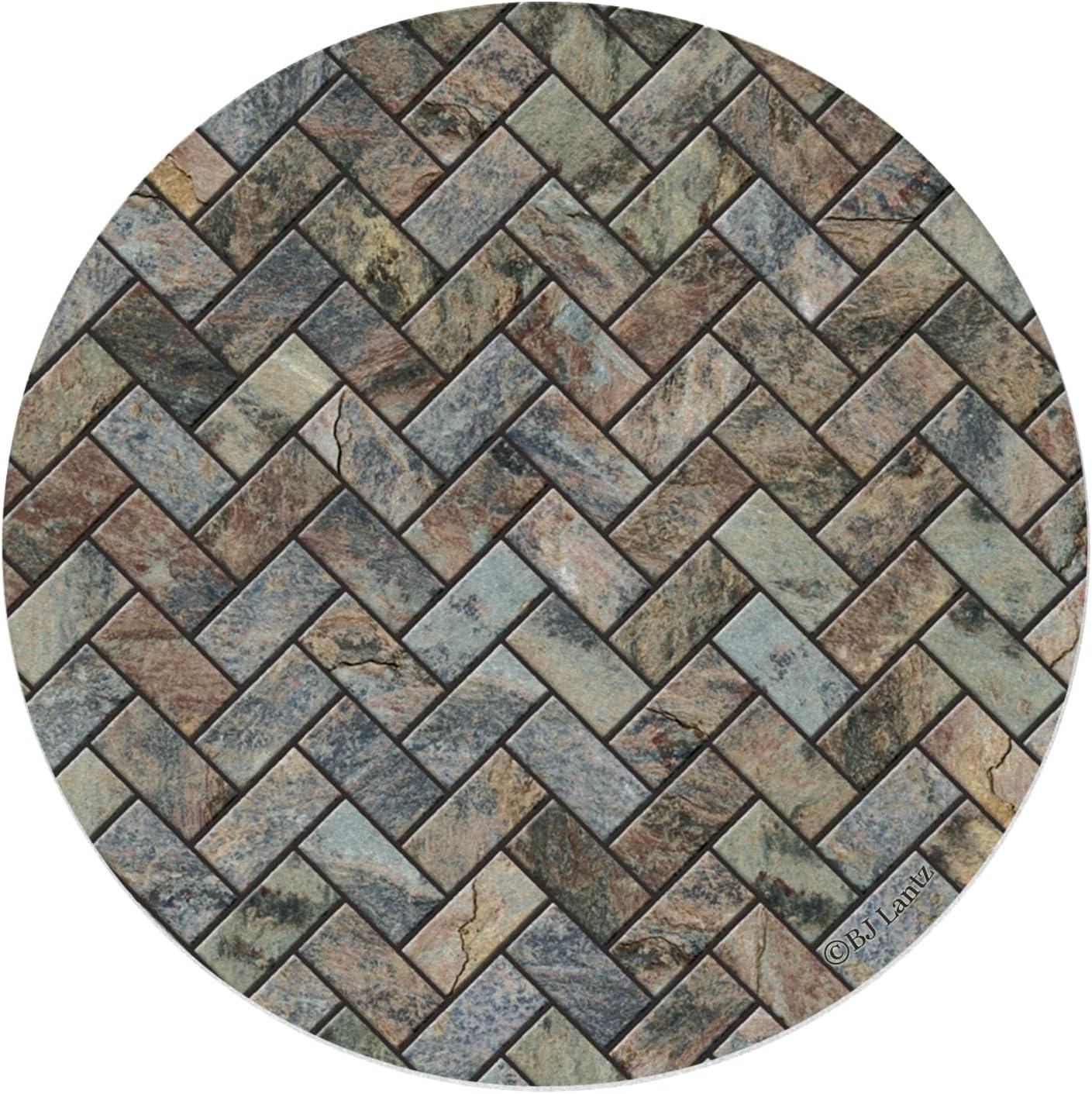 Thirstystone "Stone Herringbone" 4-Pack Natural Sandstone Coasters