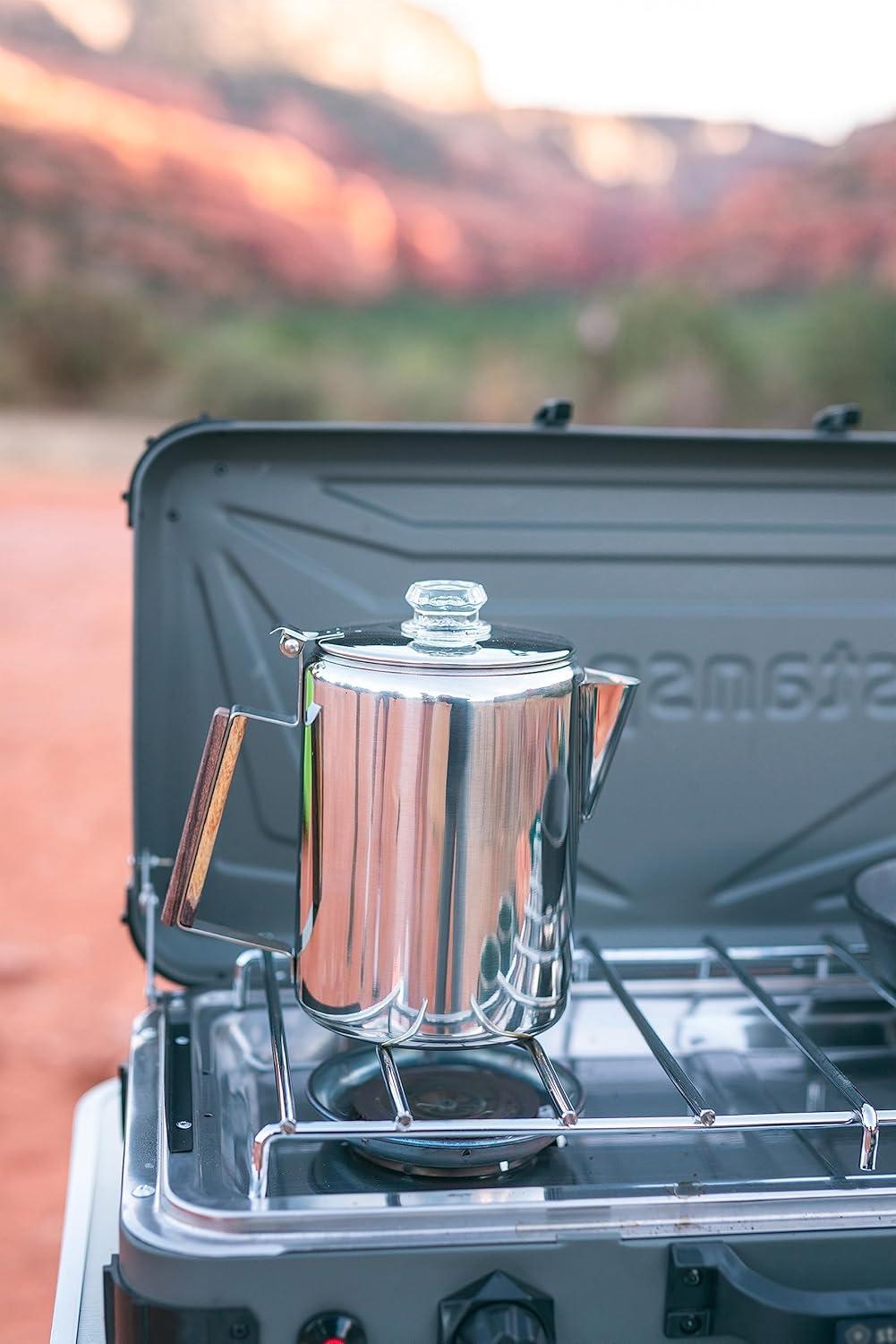 Stansport 276-9 Stansport Stainless Steel Percolator Coffee Pot 9 Cups