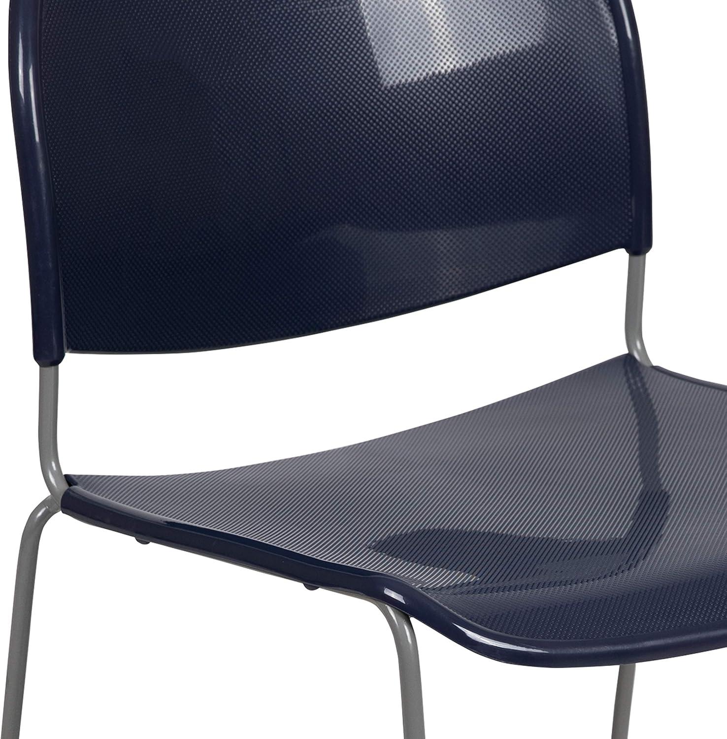 Flash Furniture HERCULES Series 880 lb. Capacity Ultra-Compact Stack Chair with Metal Frame