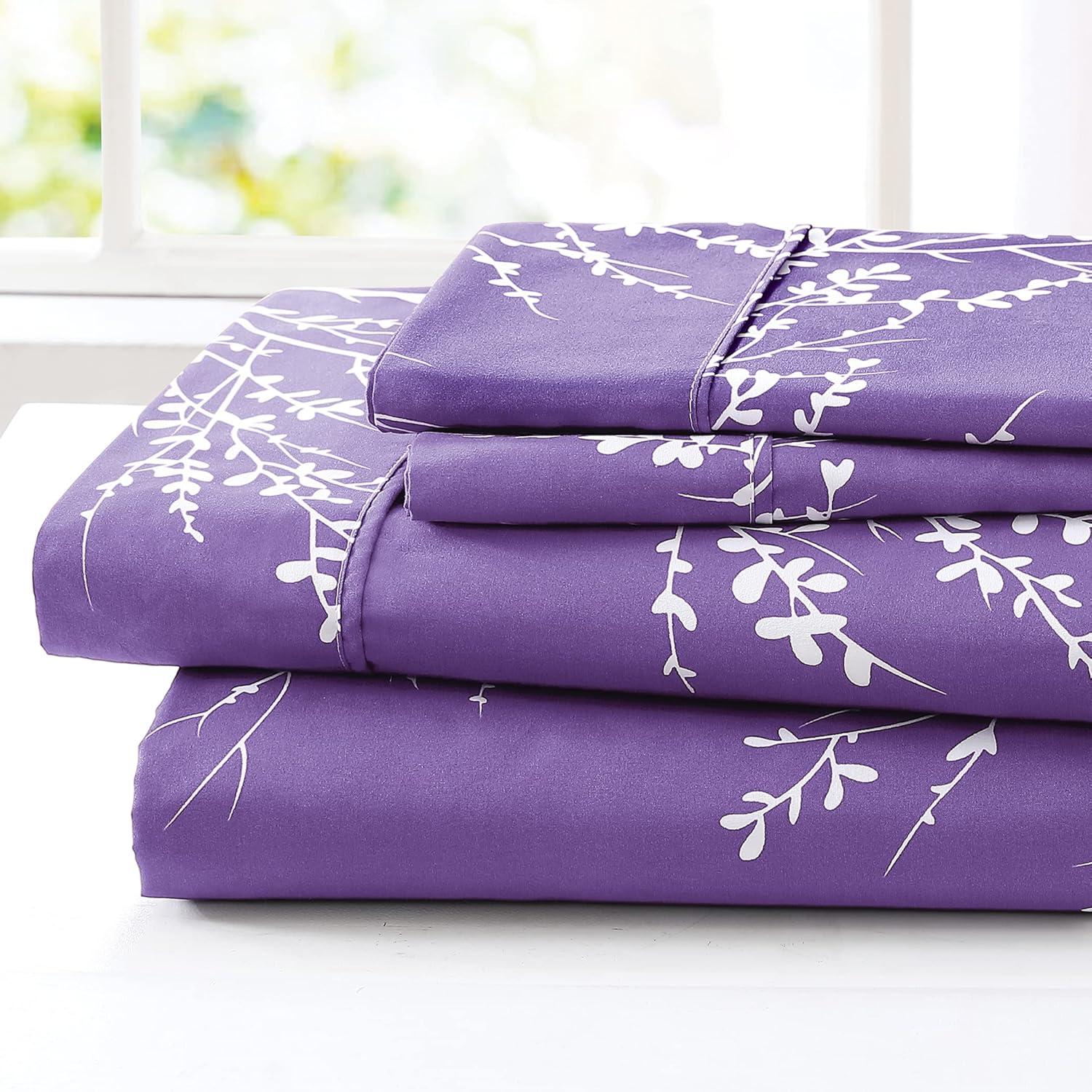 Collections Etc 4pc Foliage Sheet Set