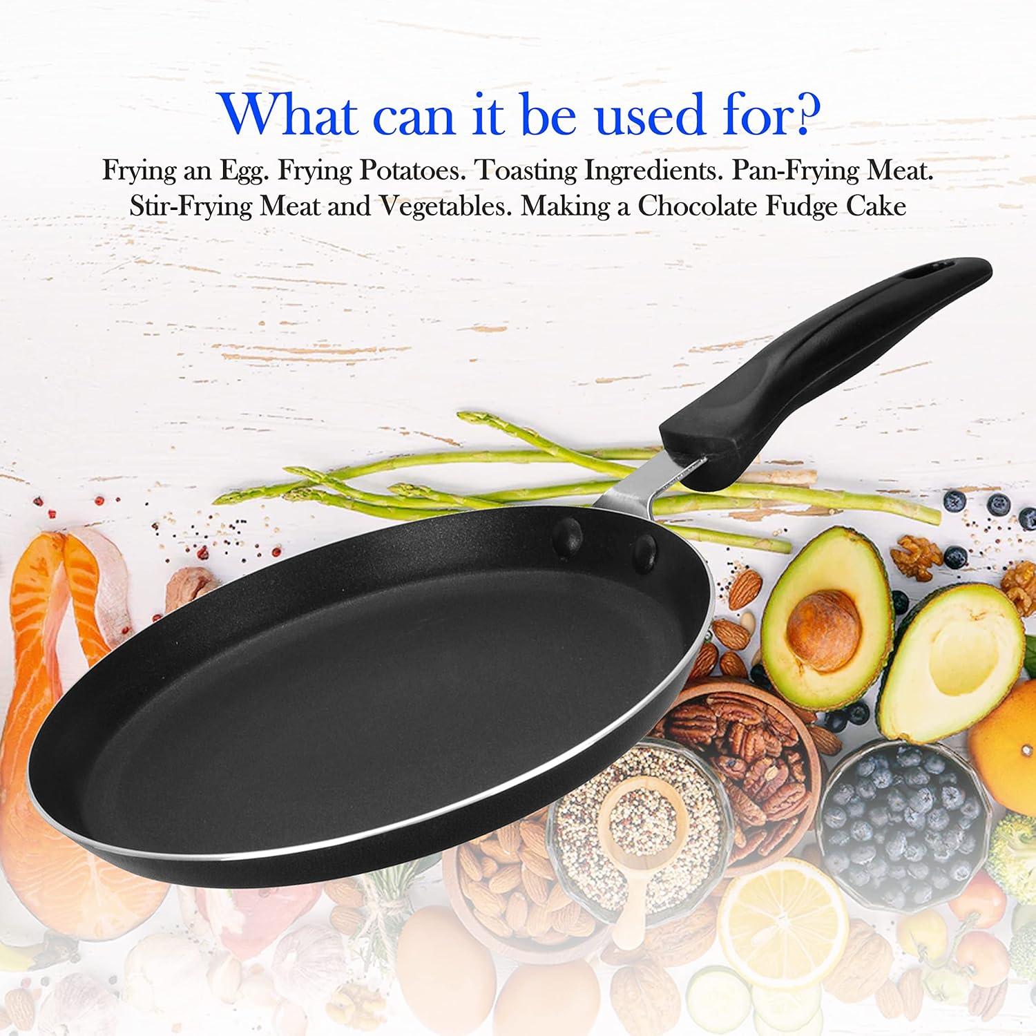 Aluminum 9-Inch Nonstick Round Griddle Pan with Bakelite Handle