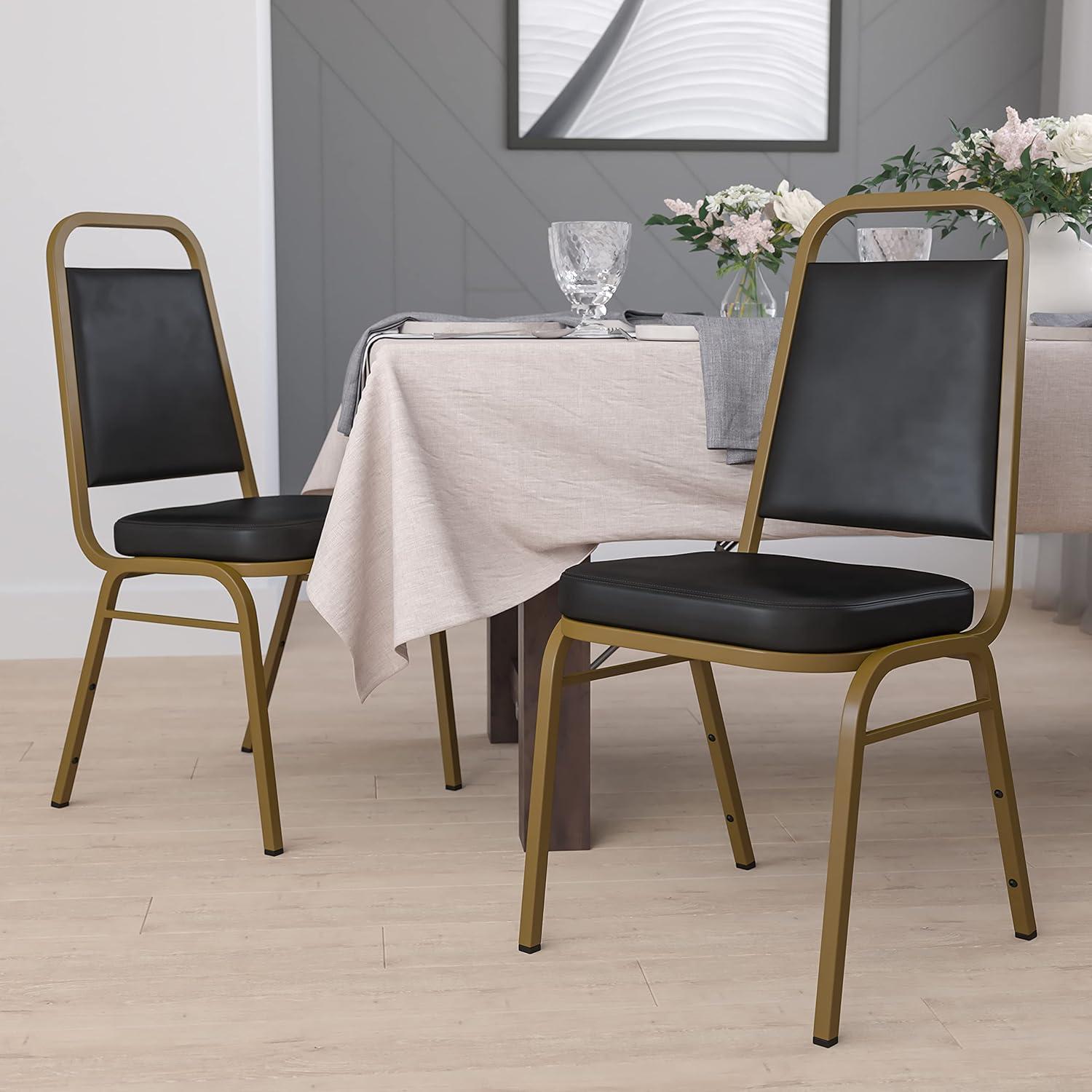 Amaya Trapezoidal Stacking Banquet Chairs by Flash Furniture