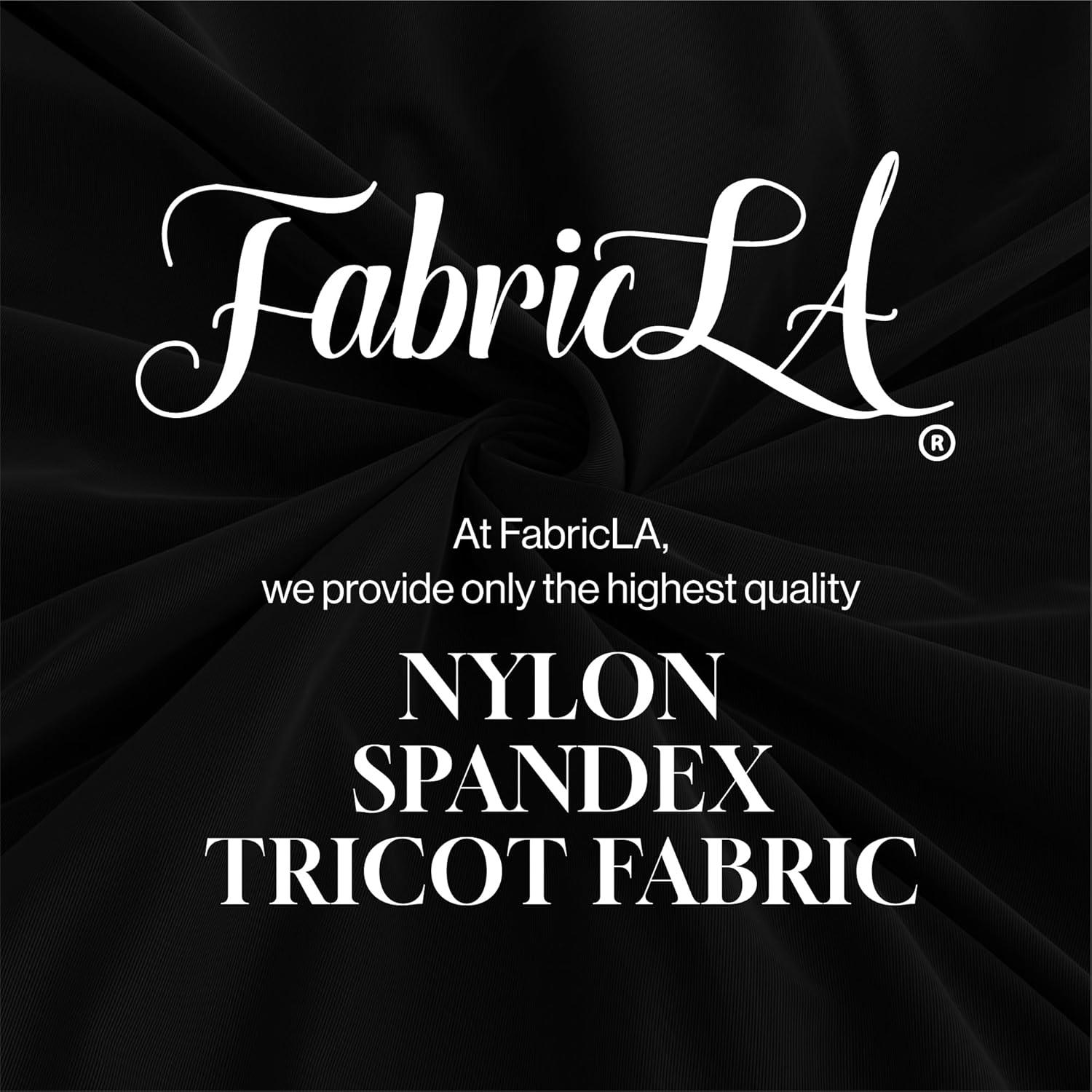 FabricLA Nylon Spandex Fabric - Matte Tricot Swimsuit Fabric by The Yard - 80% Nylon, 20% Spandex - 4-Way Stretch Fabric - 60" Wide - Swimwear, Sports, Dance, Lining Fabric -Beige 1 Yard