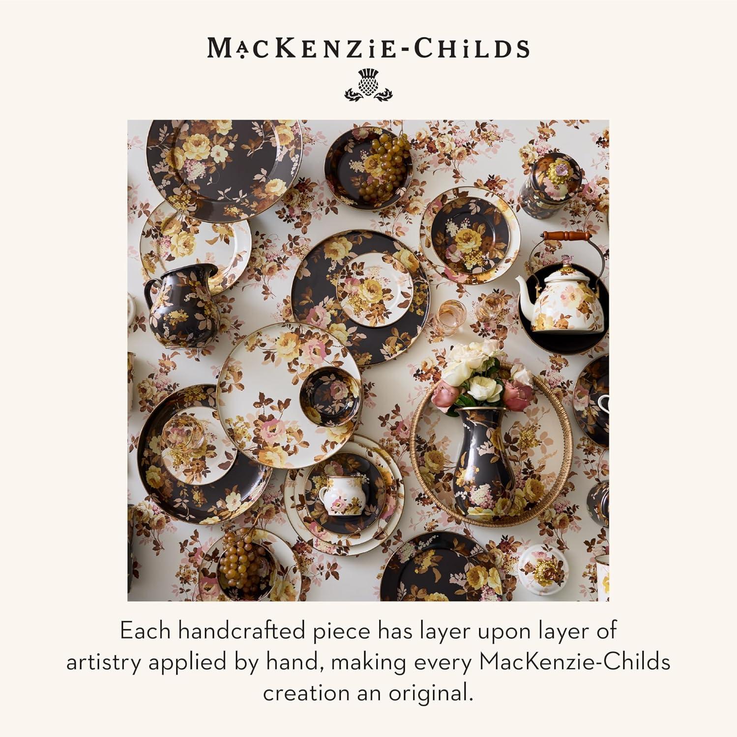 MacKenzie-Childs Wildflowers Blue Enamel Medium Canister