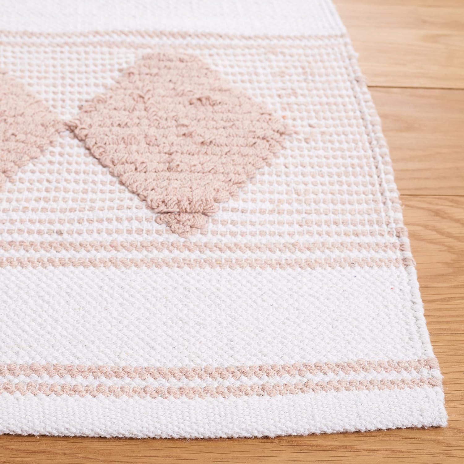 Montauk MTK708 Hand Woven, Flat Weave Indoor Accent Rug - Pink/Ivory - 3'x5' - Safavieh