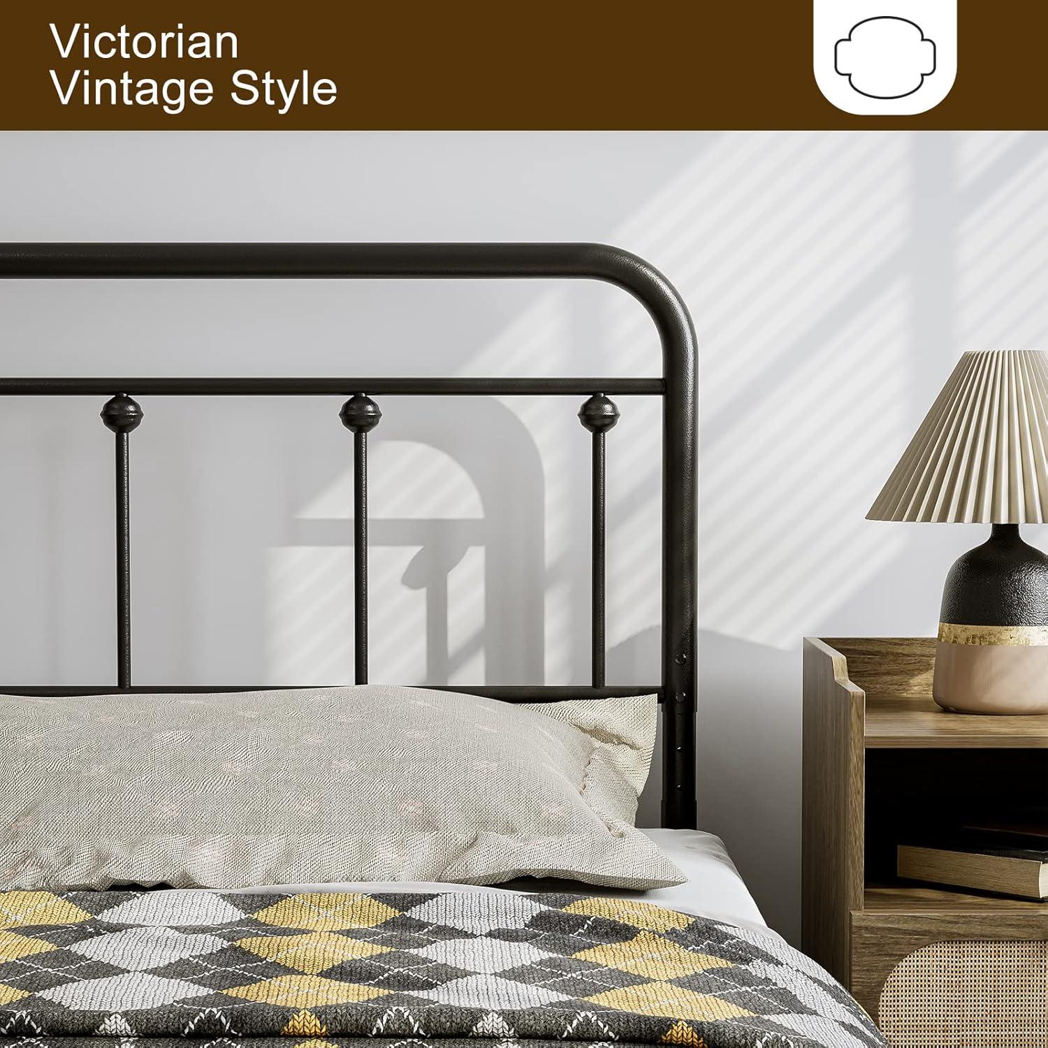 August Grove® August Grove® Metal Headboard - Adjustable Height - Farmhouse Victorian Style