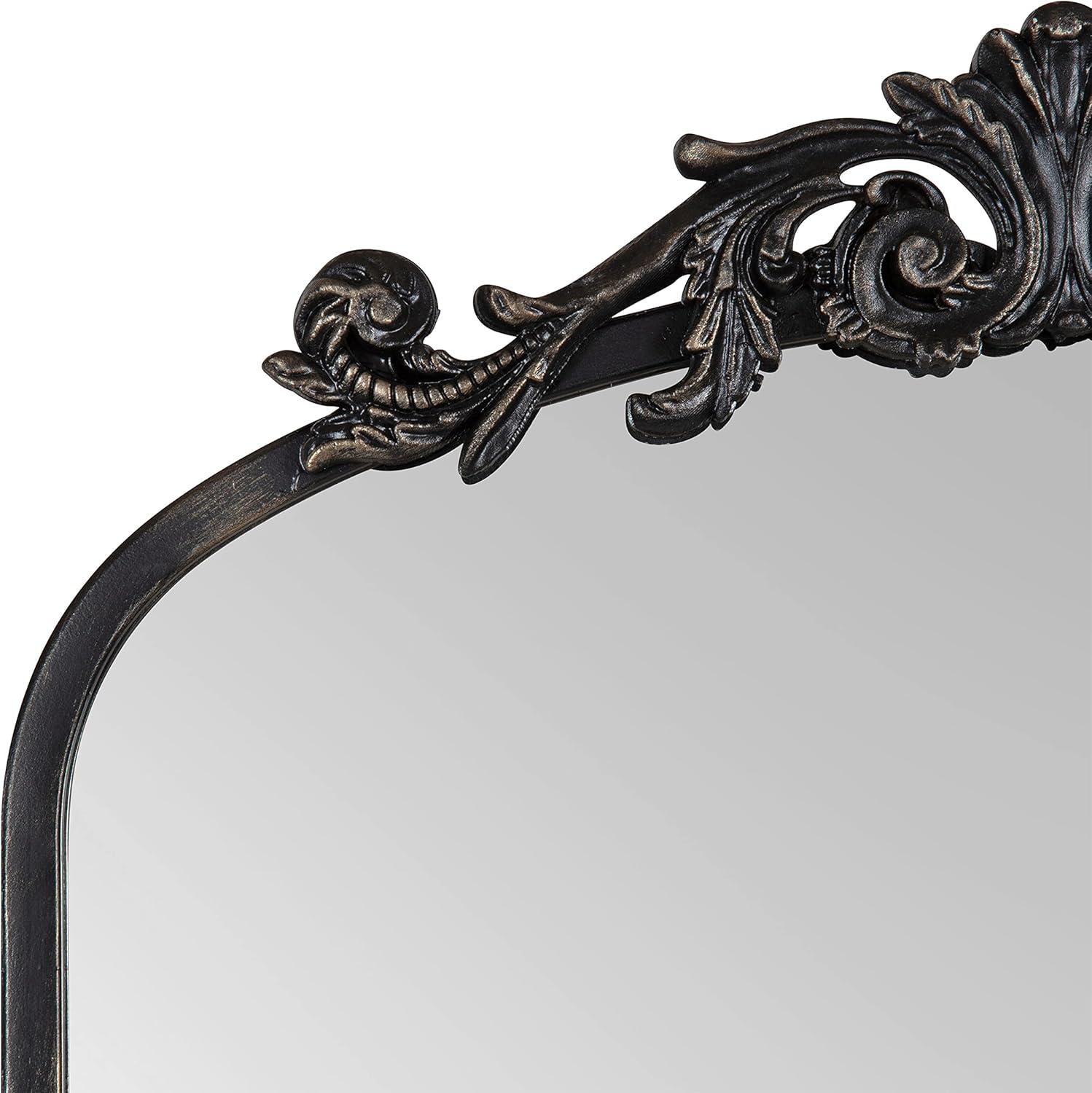 Kate and Laurel Arendahl Functional Mirror with Shelf - Black, 21x32