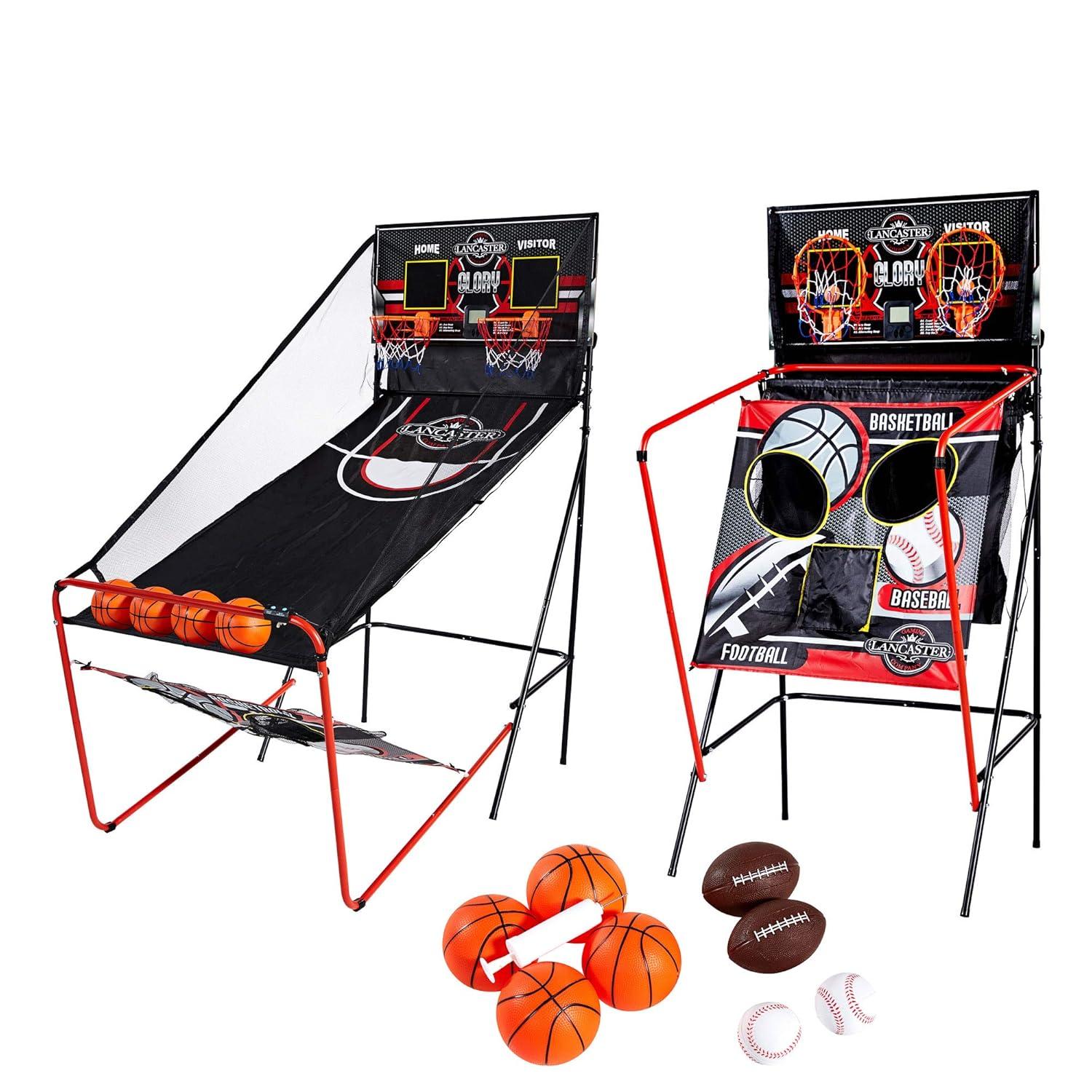 Lancaster Gaming Lancaster Gaming 2 Player Basketball Arcade Game with 3 Games Included
