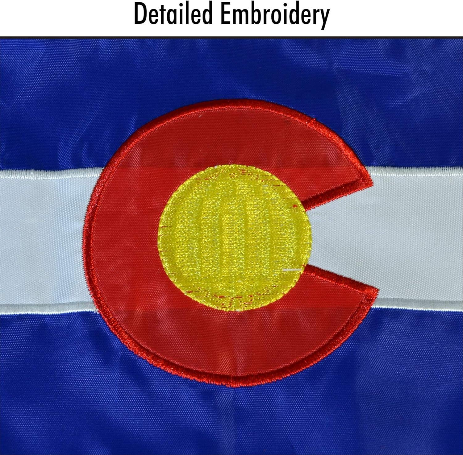 In the Breeze Colorado State Flag Hanging Windsock Décor, 18-Inches