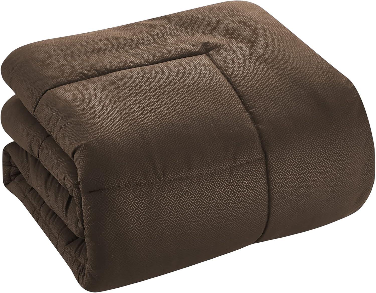 Queen Chocolate Down Alternative Microfiber Bed in a Bag Set