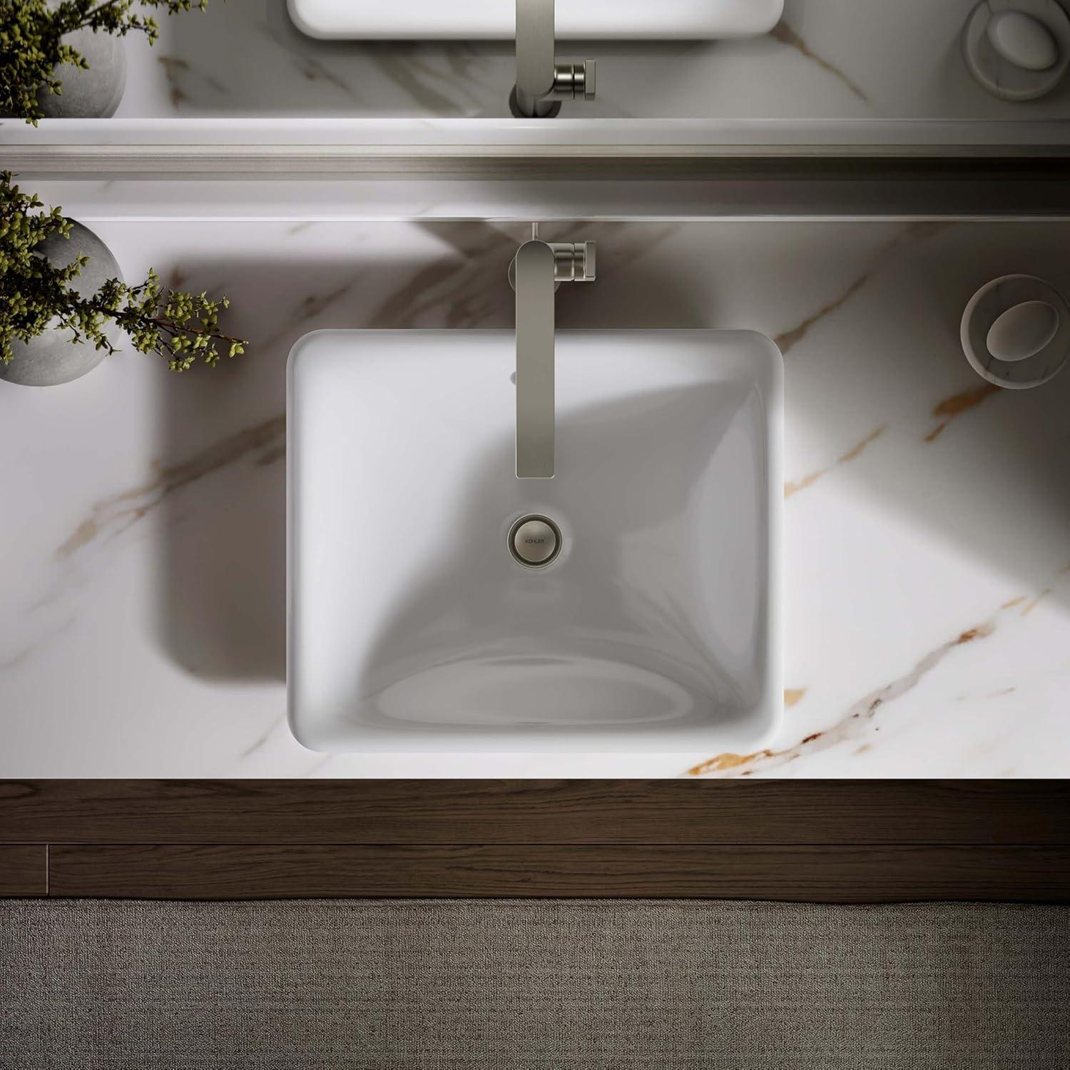 Iron Plains 6.3" Tall Metal Rectangular Bathroom Sink with Overflow