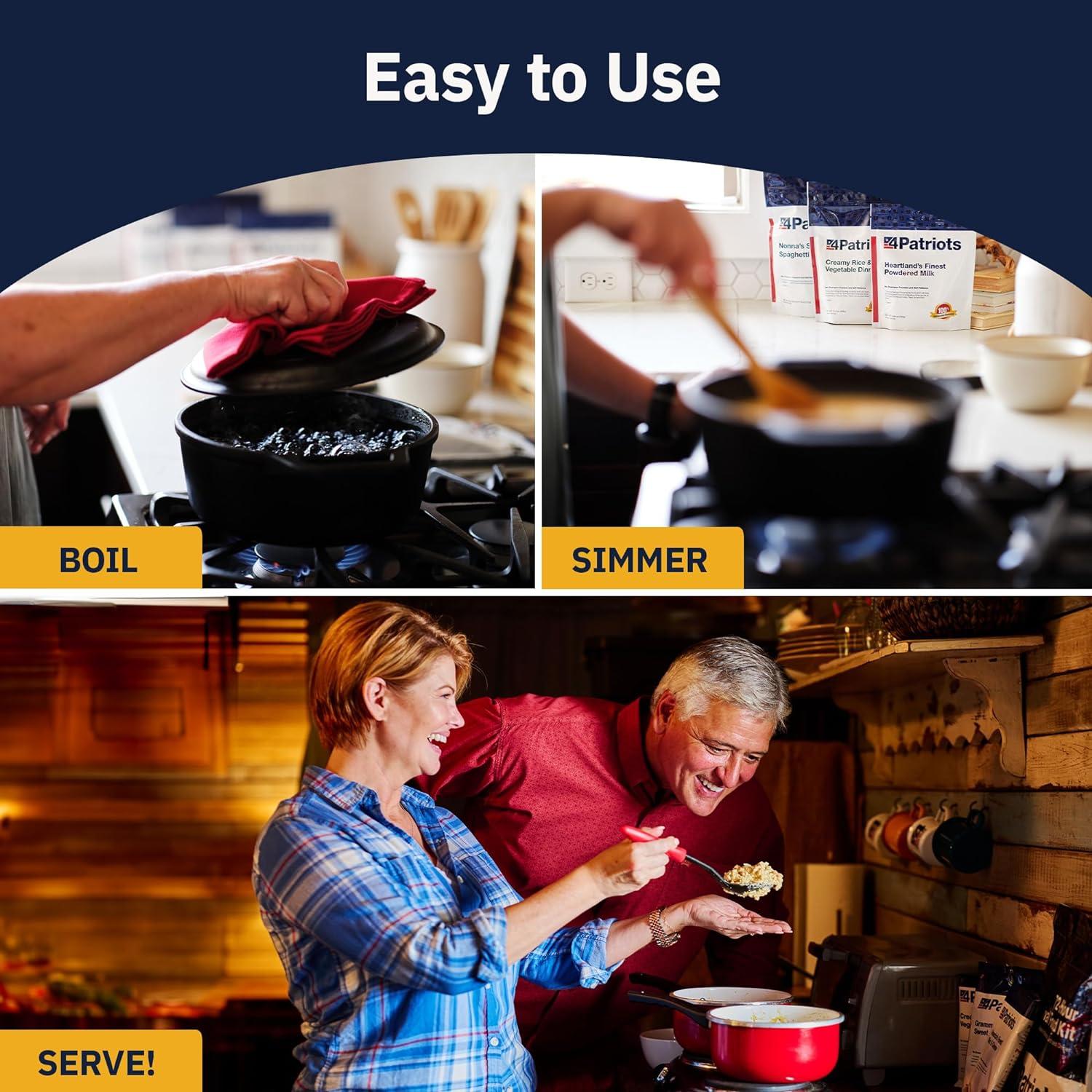 4Patriots 1-Week Emergency Food Supply Kit with Cheese and Sweet Flavors