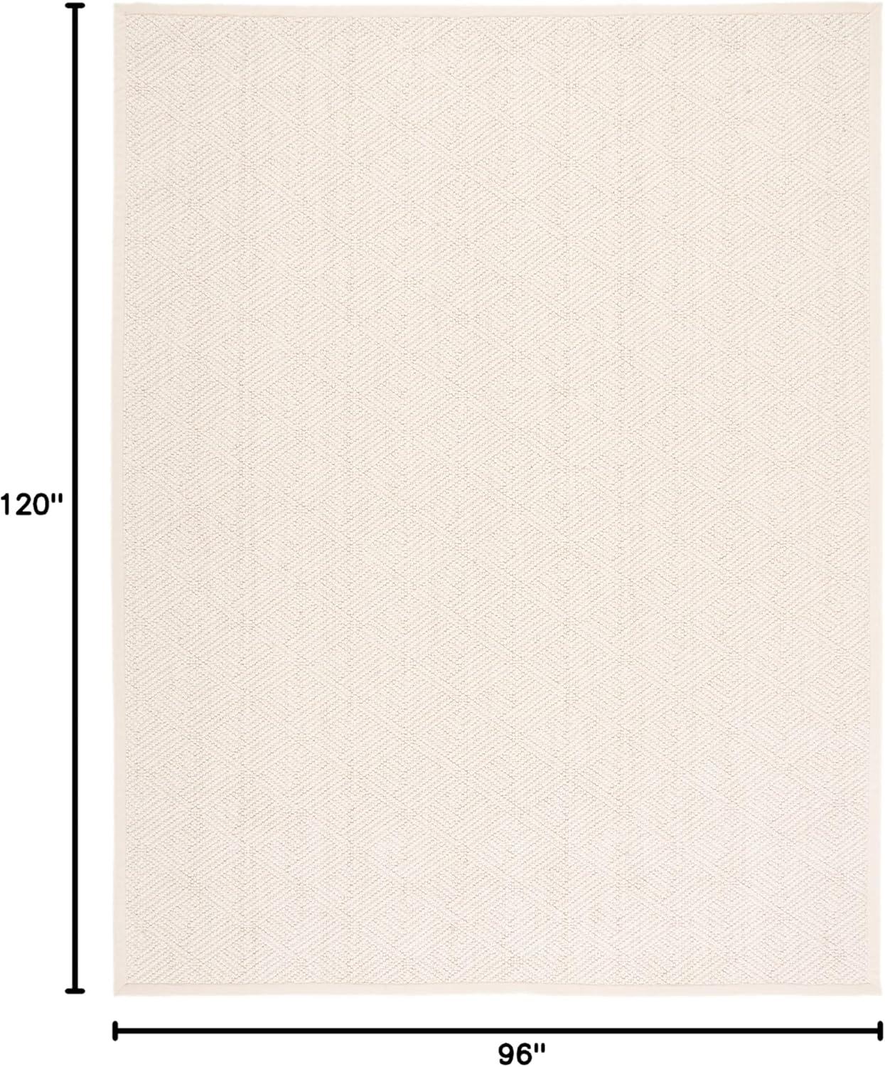 Natural Fiber NF483 Flat Weave Indoor Area Rug - Ivory - 8'x10' - Safavieh