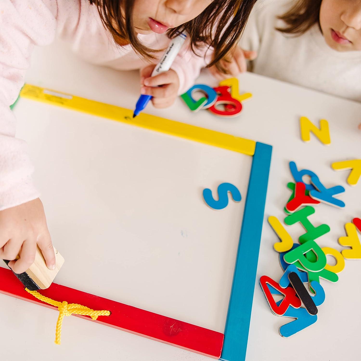 Melissa & Doug Magnetic Chalkboard and Dry-Erase Board With 36 Magnets