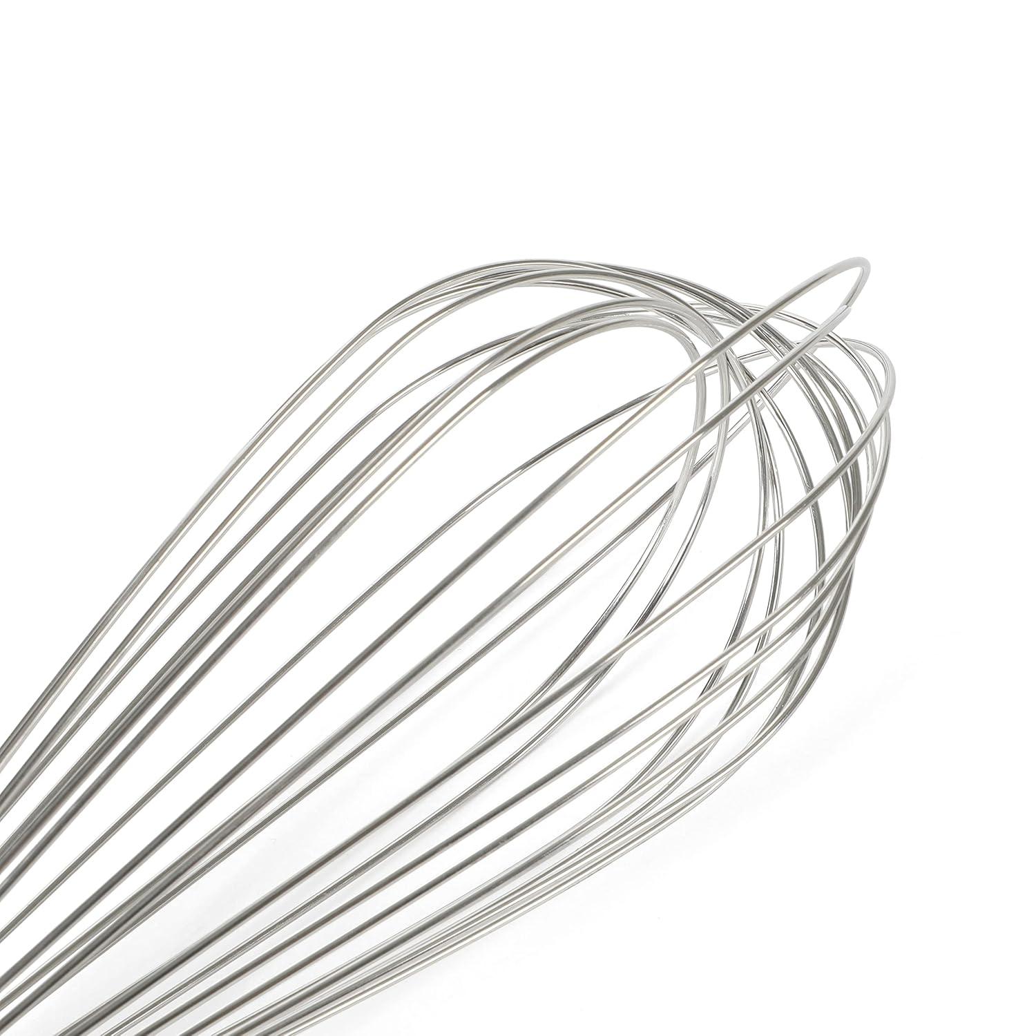 12" Stainless Steel Balloon Whisk with Satin Finish