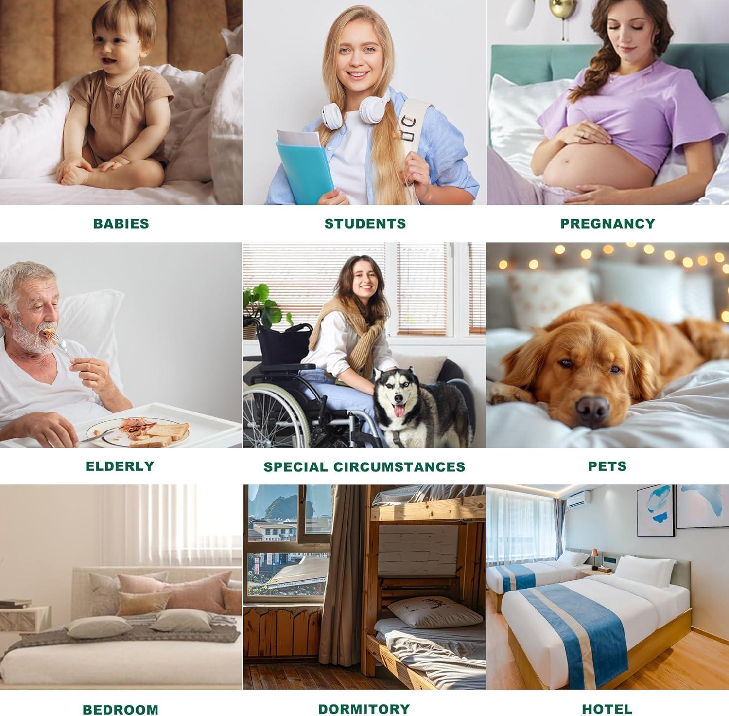 Queen Size Waterproof Mattress Protector, 40% Rayon Derived From Bamboo Grey Mattress Pad Cover, 3D Air Fabric Breathable Mattress Pad Fitted With Deep Pocket 6"- 15" Machine Washable