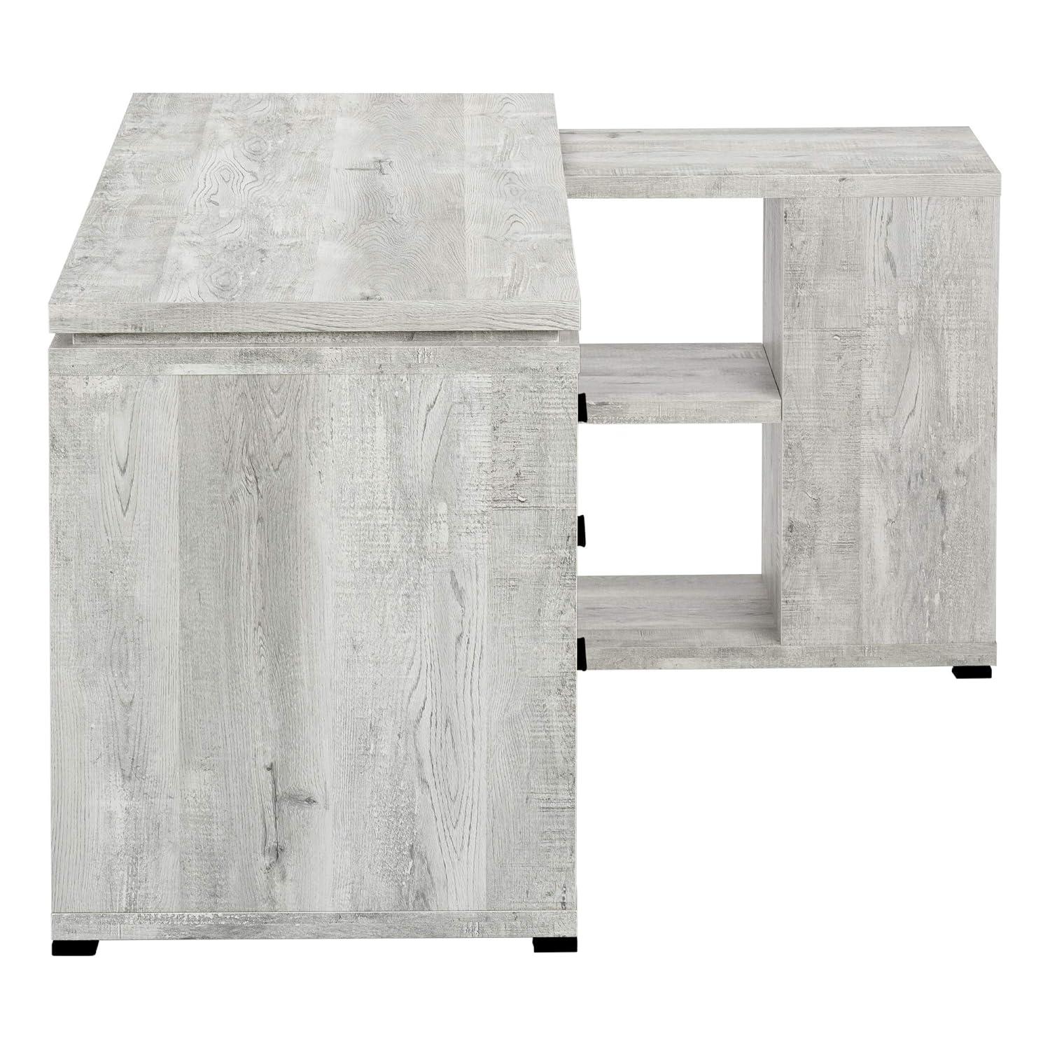 Monarch Specialties Computer Desk, L-Shaped, Corner, 3 Drawers 2 Open Shelves 3 Cubbies, 60"L X 47"W