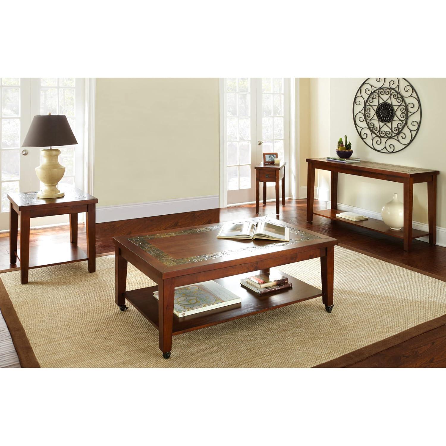 Steve Silver Company Davenport Slate Sofa Table, 56" x 19" x 30", Brown