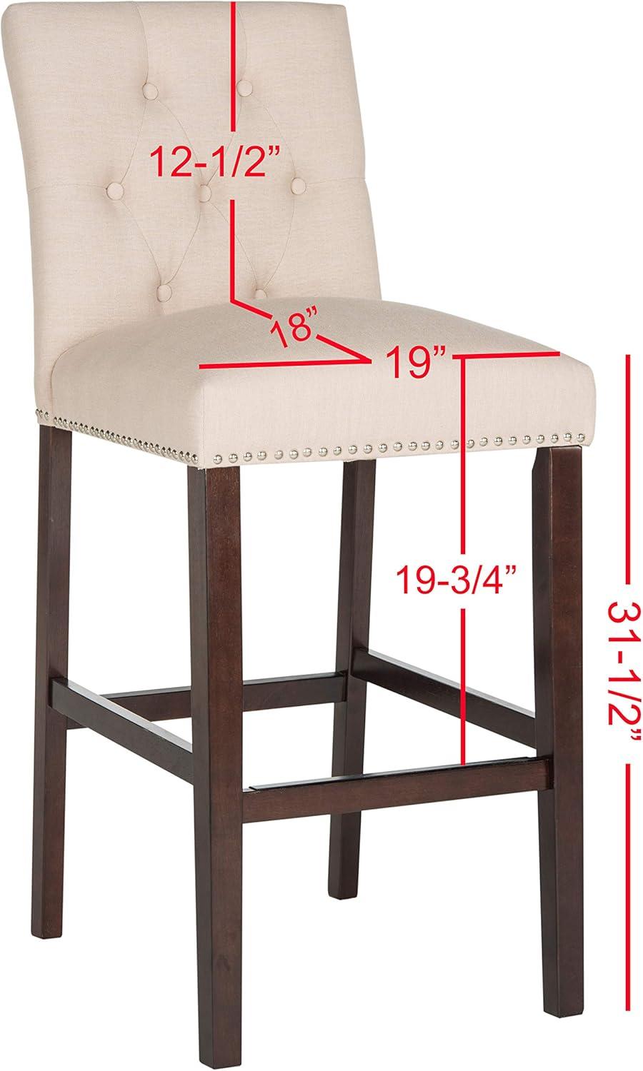 McLoud Upholstered Counter Stool with Solid Wood Frame