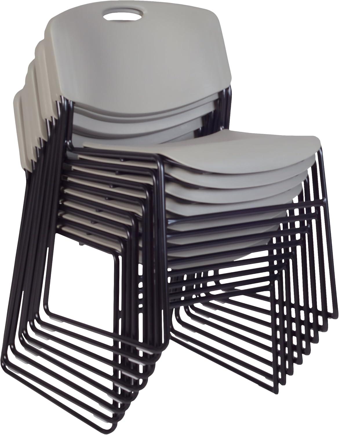 Regency Zeng Ultra Compact Metal Frame Armless Stackable Chair (Set of 8)