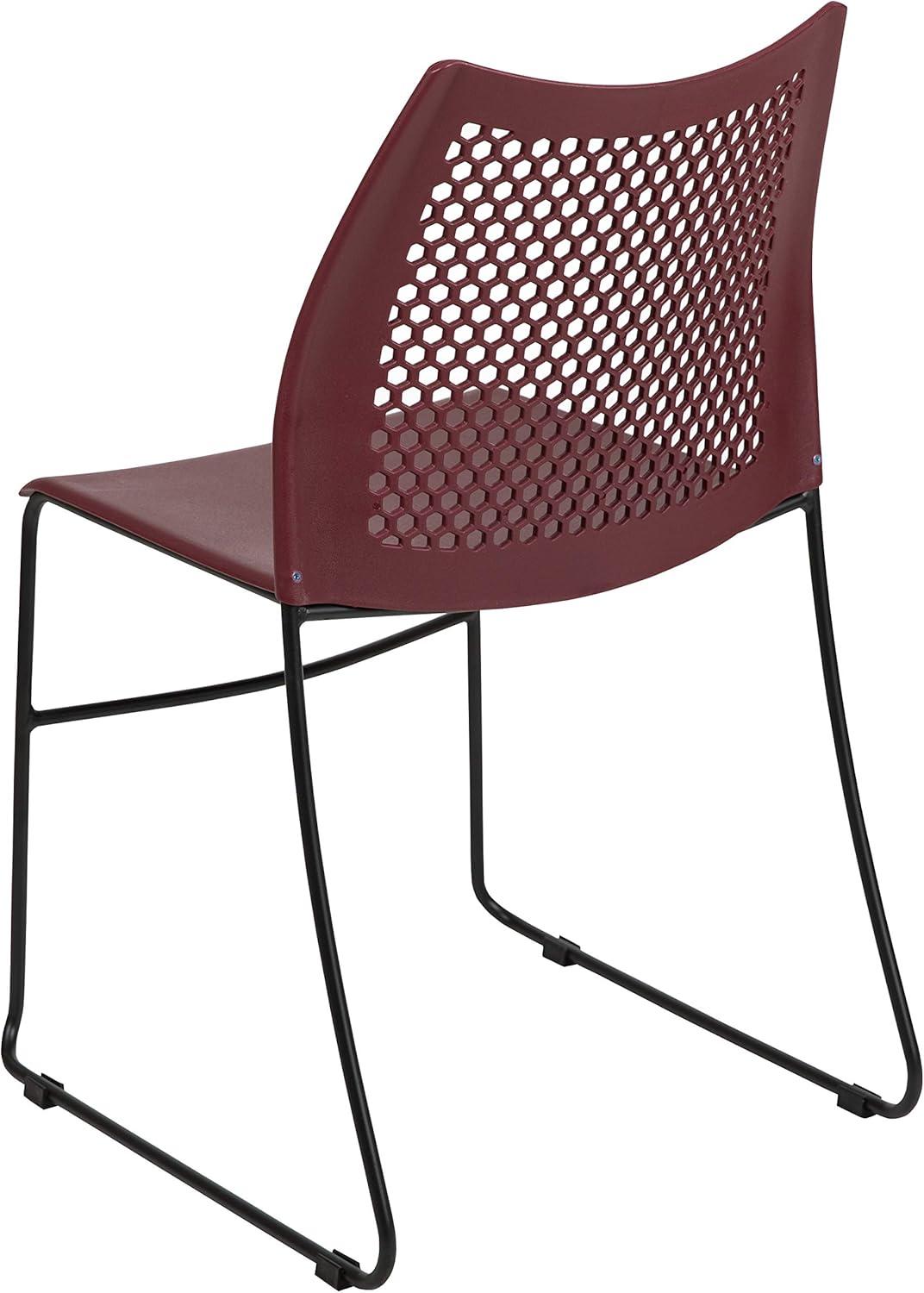 Antonia 661 lb. Capacity Stack Chair with Air-Vent Back and Powder Coated Sled Base