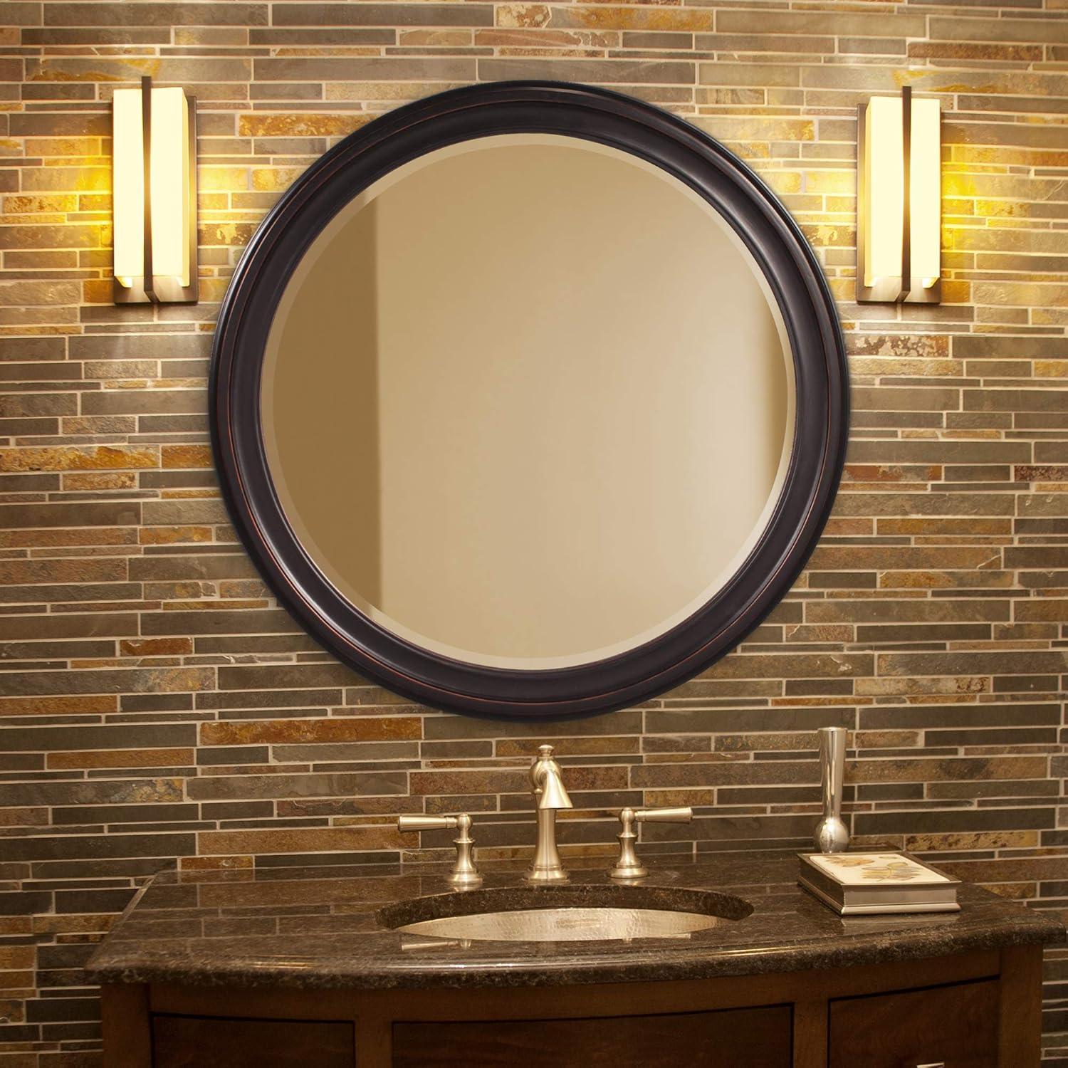 Tyler Dillon Dennis Accent and Wall Mirror with Wood Frame - Oil Rubbed bronze