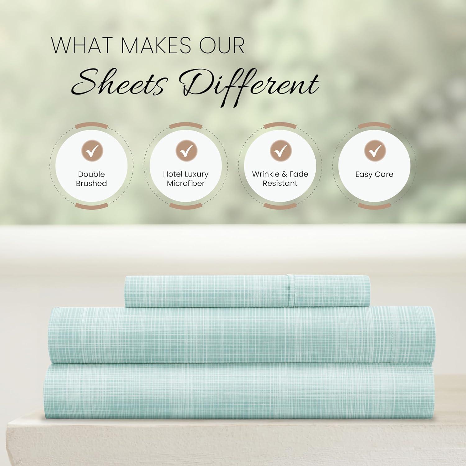 Simply Soft™ Thatch Pattern Microfiber Sheet Set