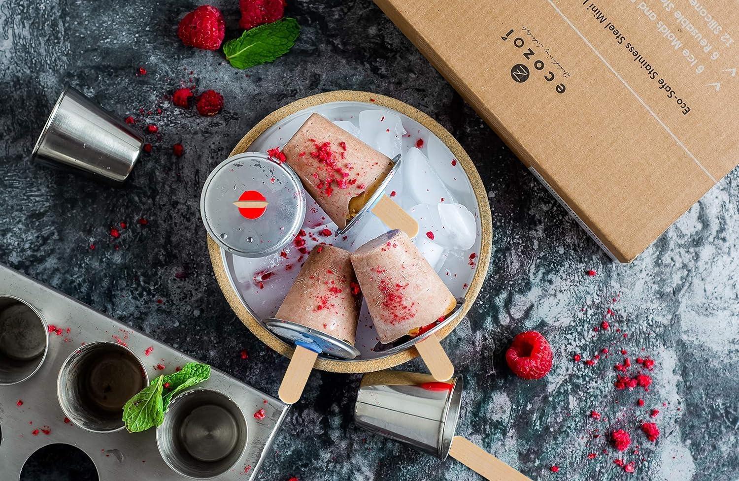 Eco-Friendly Stainless Steel Popsicle Molds with Silicone Seals