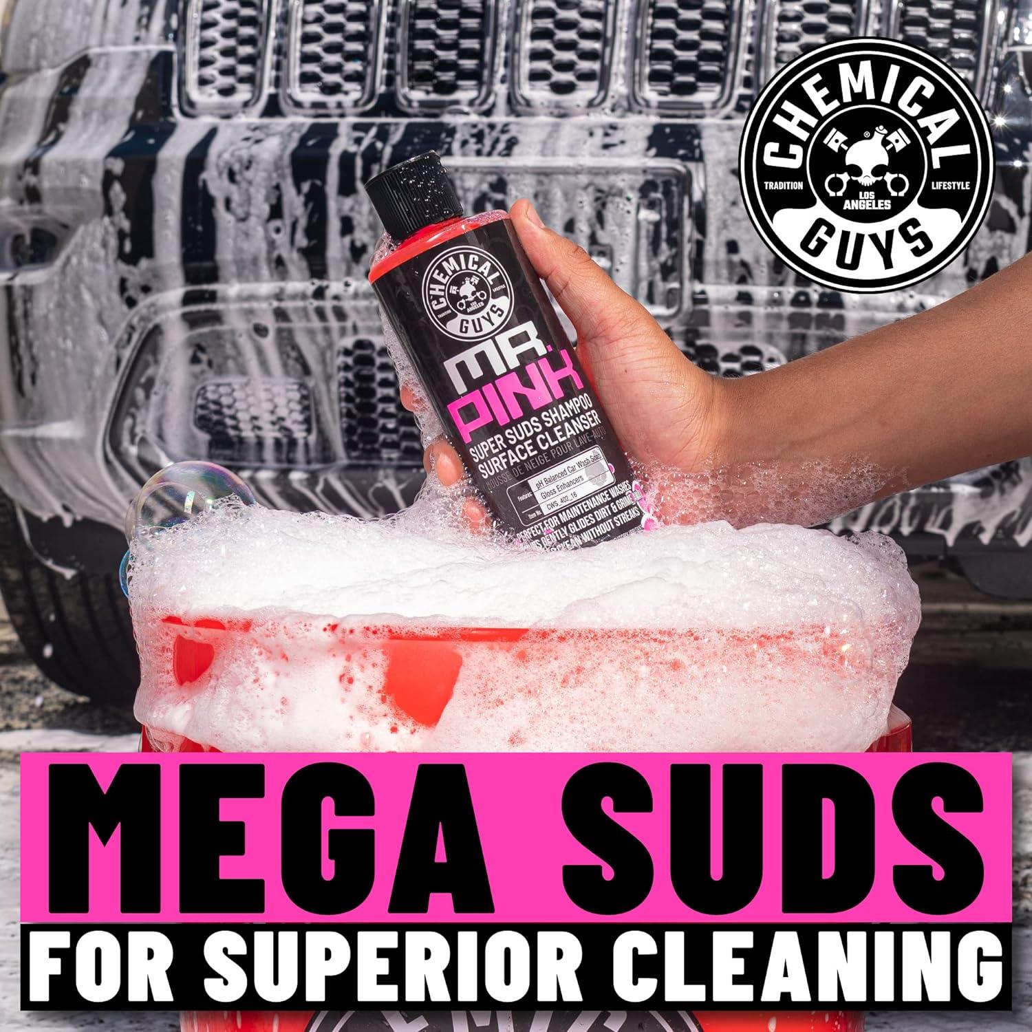 Chemical Guys HOL129 Best Two Car Wash Bucket Kit to Wash & Dry (11 Items Including 3 16 oz. Chemicals)