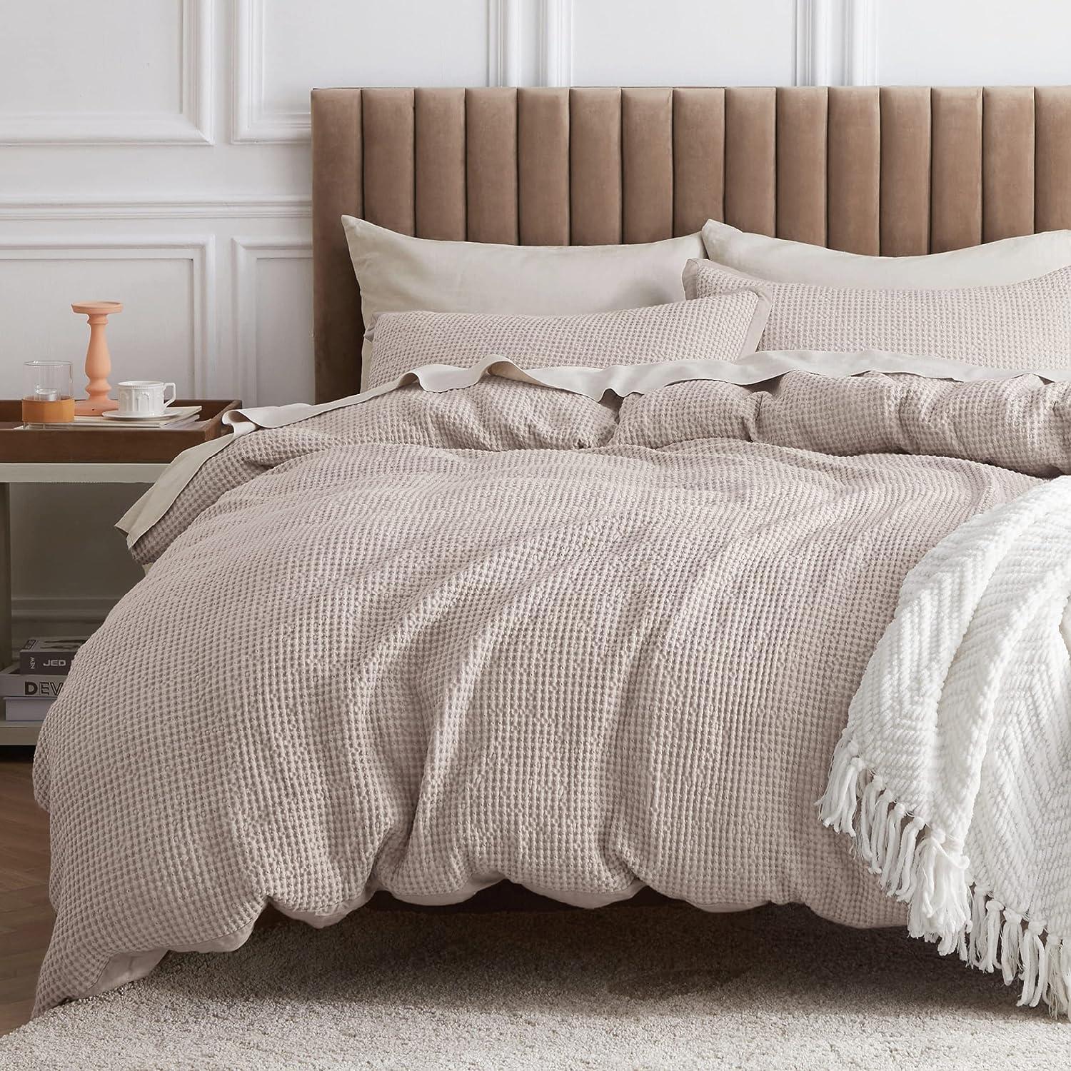 Bedsure Bedsure 100% Cotton Waffle Weave Duvet Cover