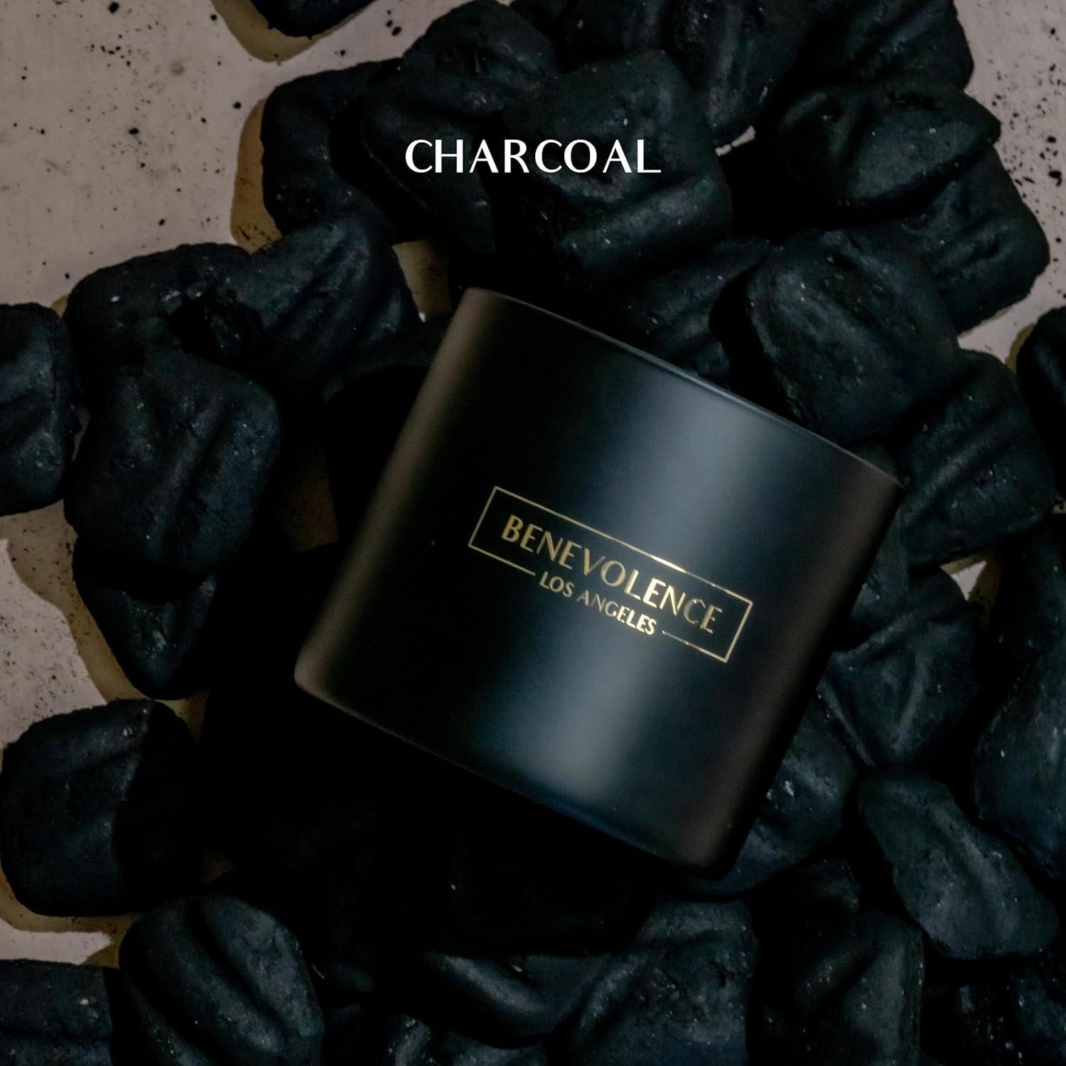 Benevolence LA  Black Wax  Scented Candle With Charcoal Scent- 14.5 oz