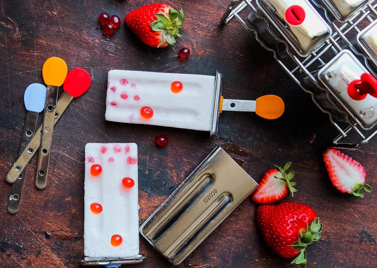 Eco-Friendly Stainless Steel Popsicle Molds with Silicone Seals