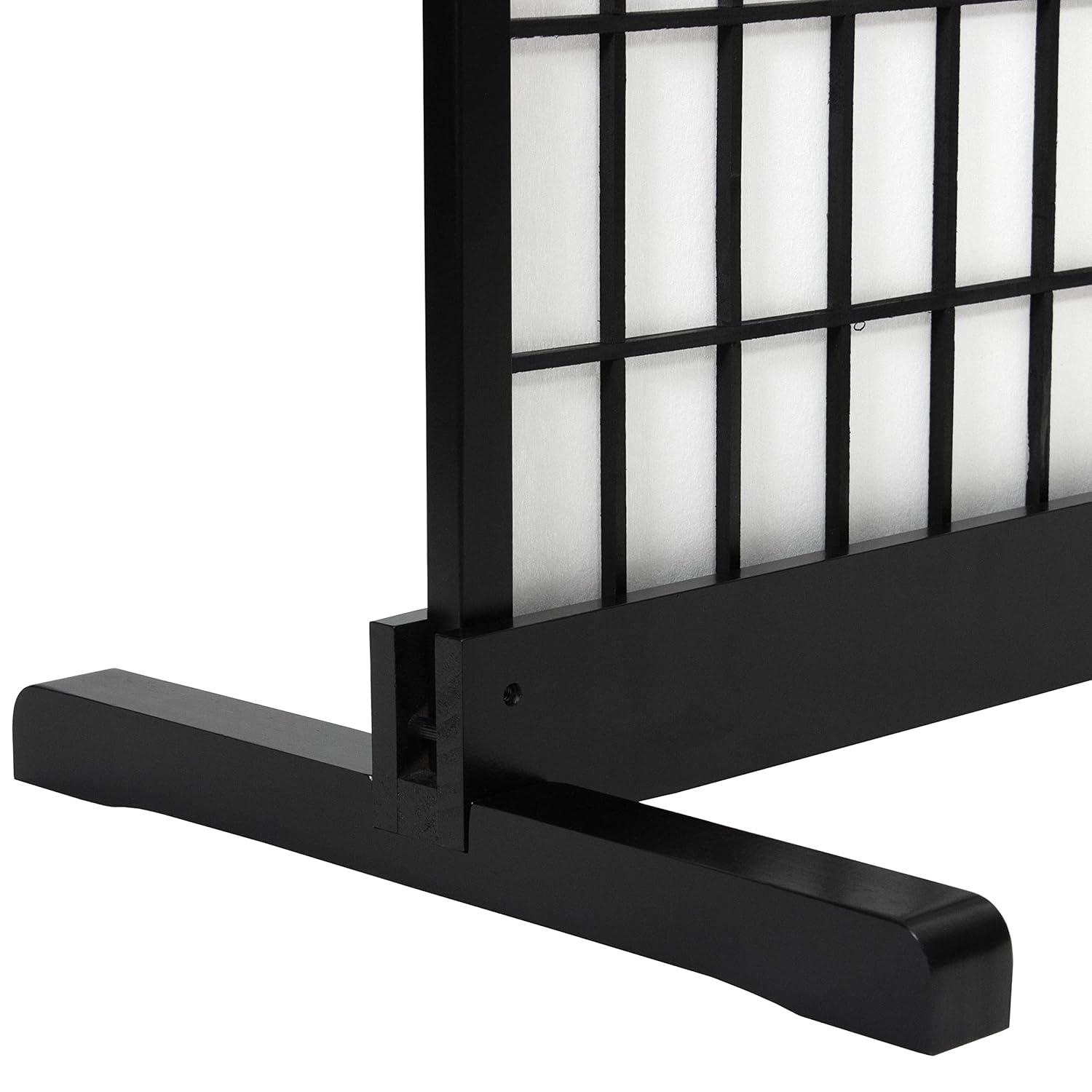 Room Divider Stand Black 3 Panel