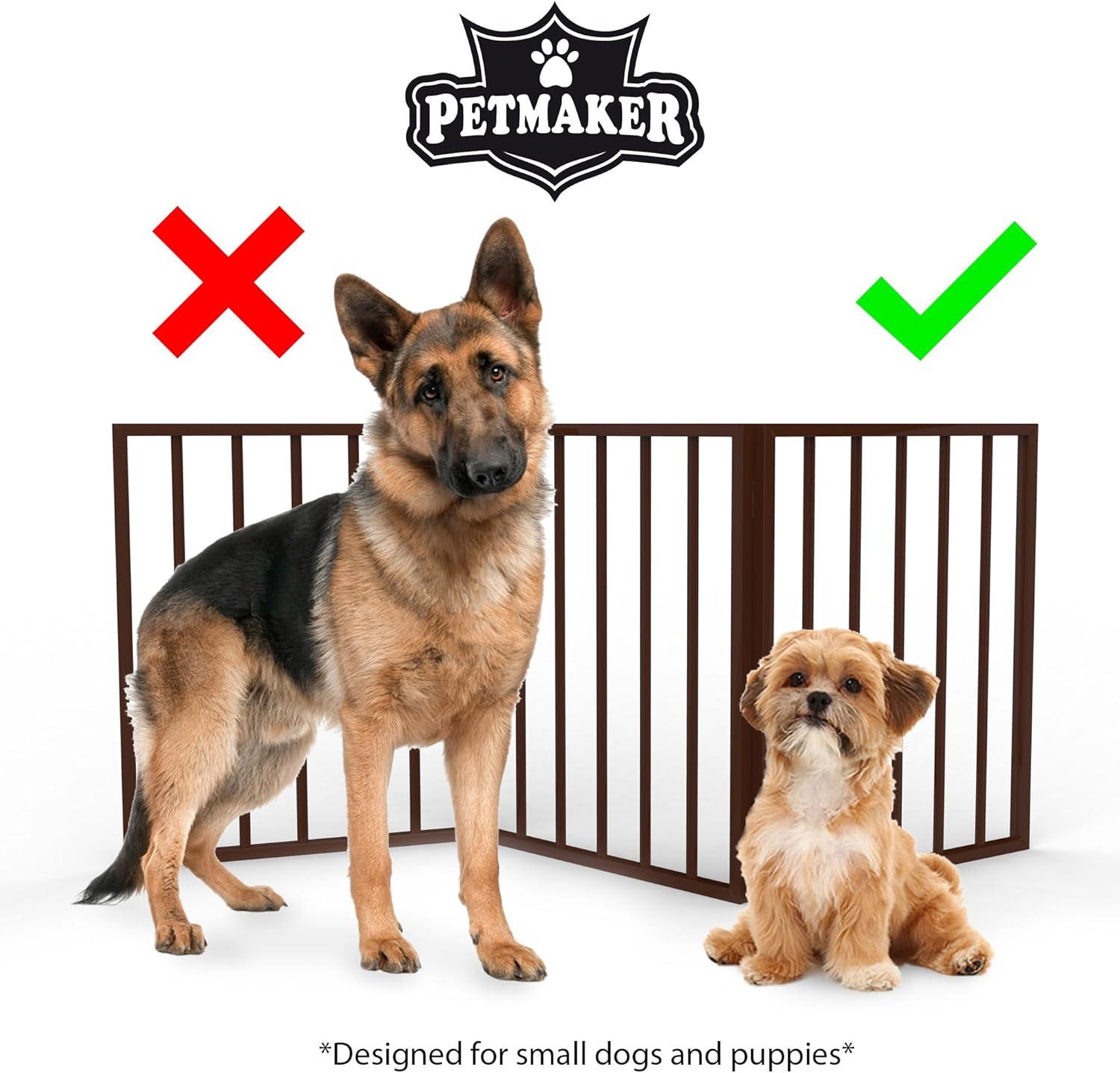 Pet Adobe Foldable Wooden Pet Gate – Dark Brown