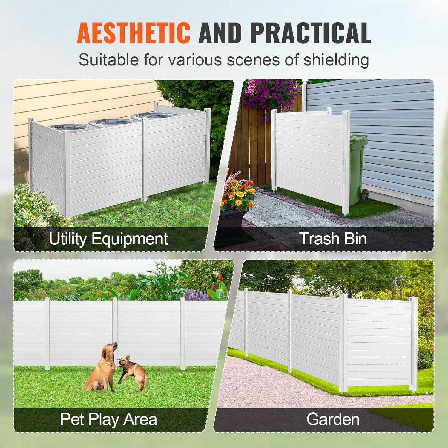VEVOR 4 ft. H x 4 ft. W Outdoor Privacy Screens 4 Panels